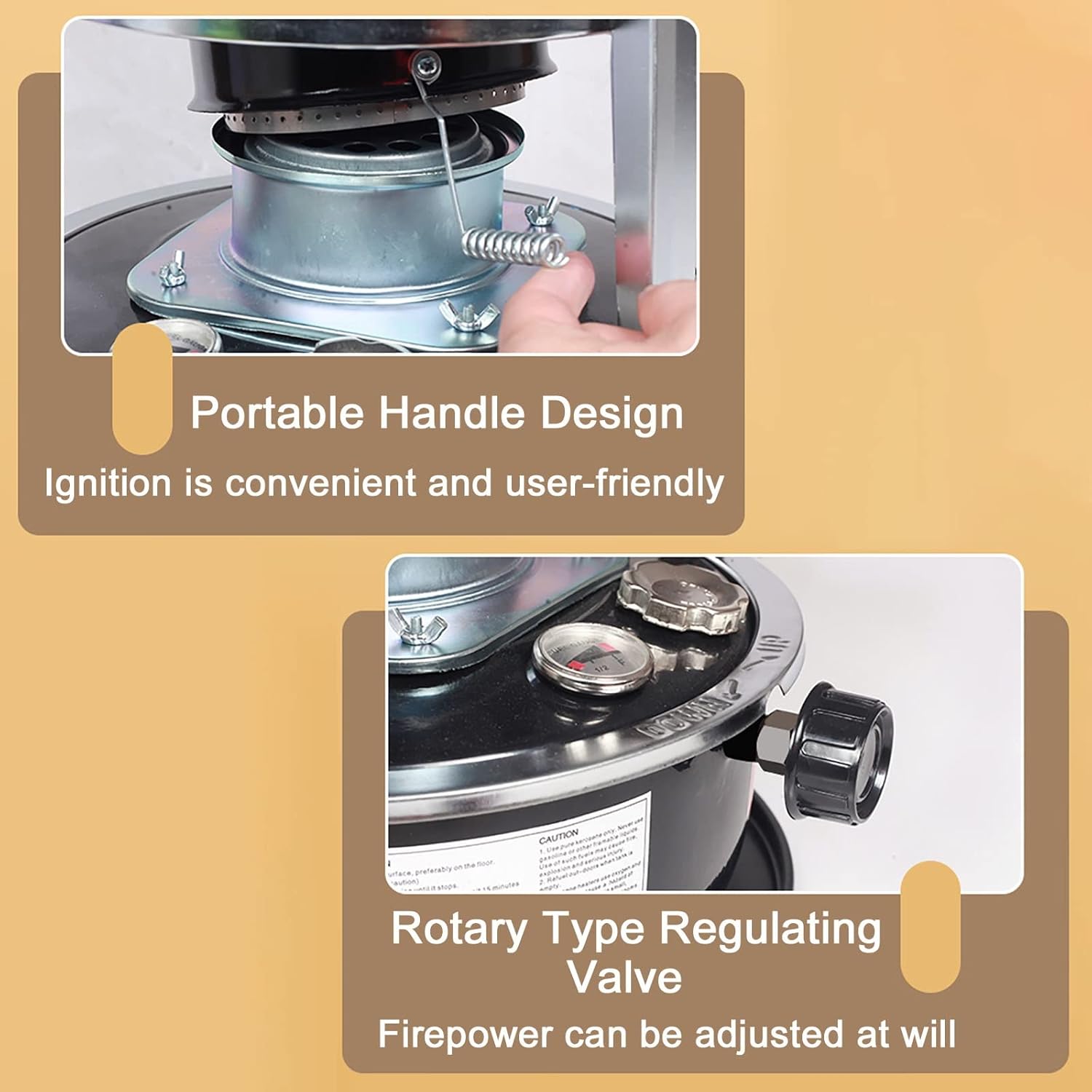 Xback CXLL Efficient Kerosene Heater with 6 Wicks and Gloves