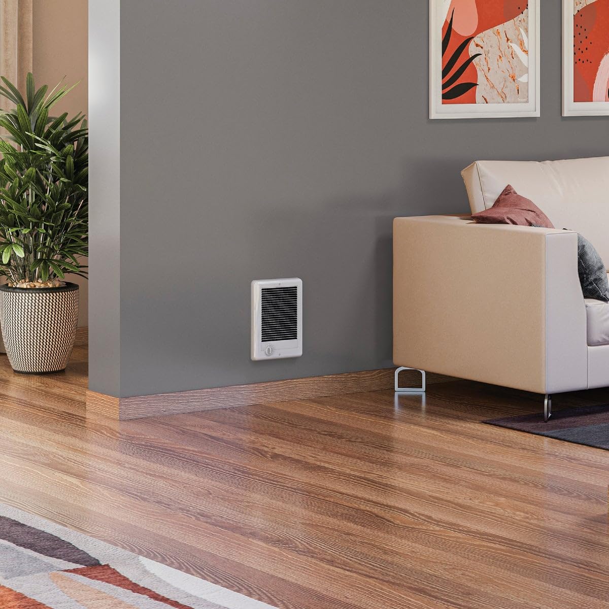 Cadet Com-Pak Wall Heater with Thermostat 1500W White