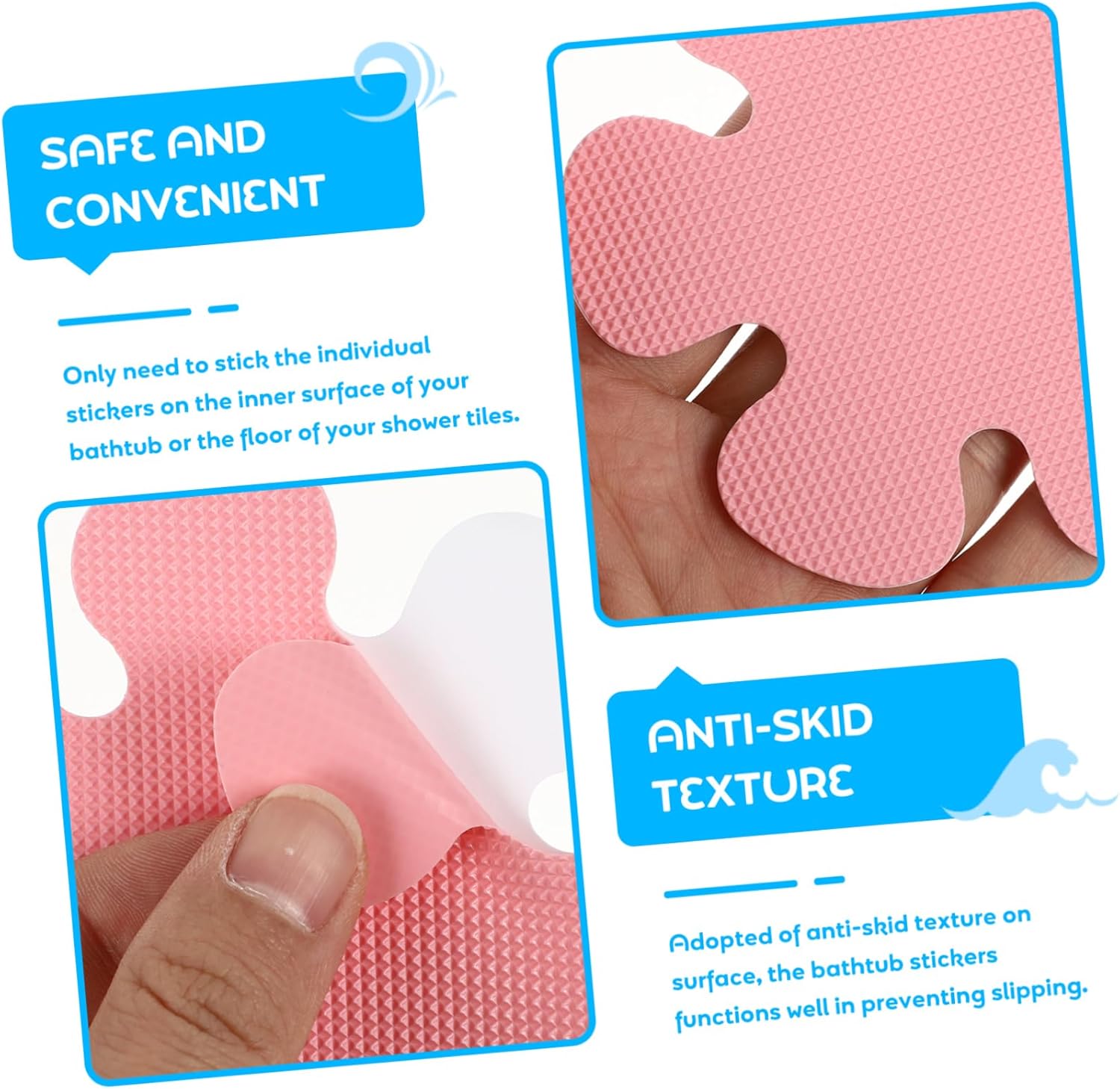SOLUSTRE 1Set Snowflake Non-Slip Bathtub Stickers