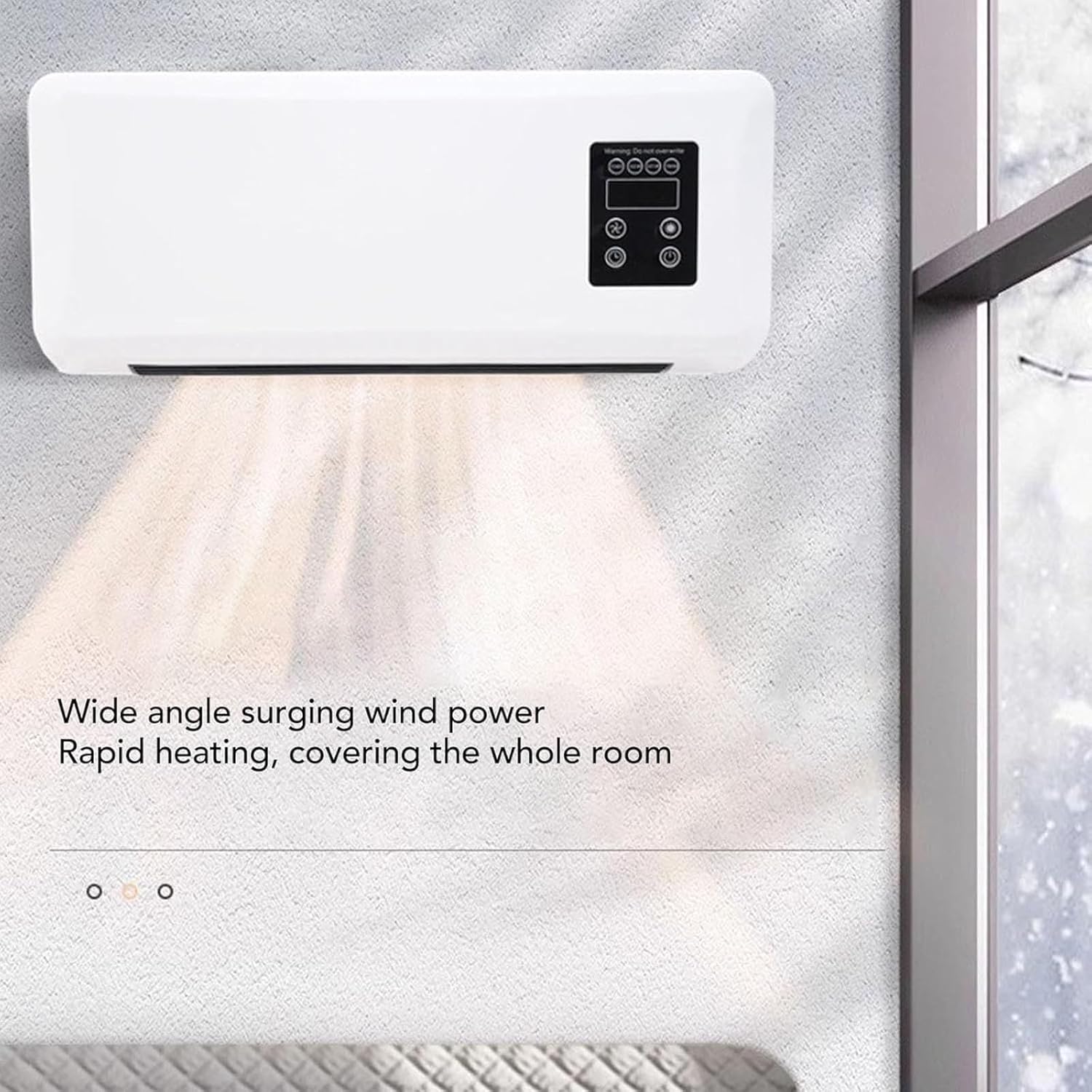 SanKeJin WZ Wall Mounted Heater with Fan and Remote