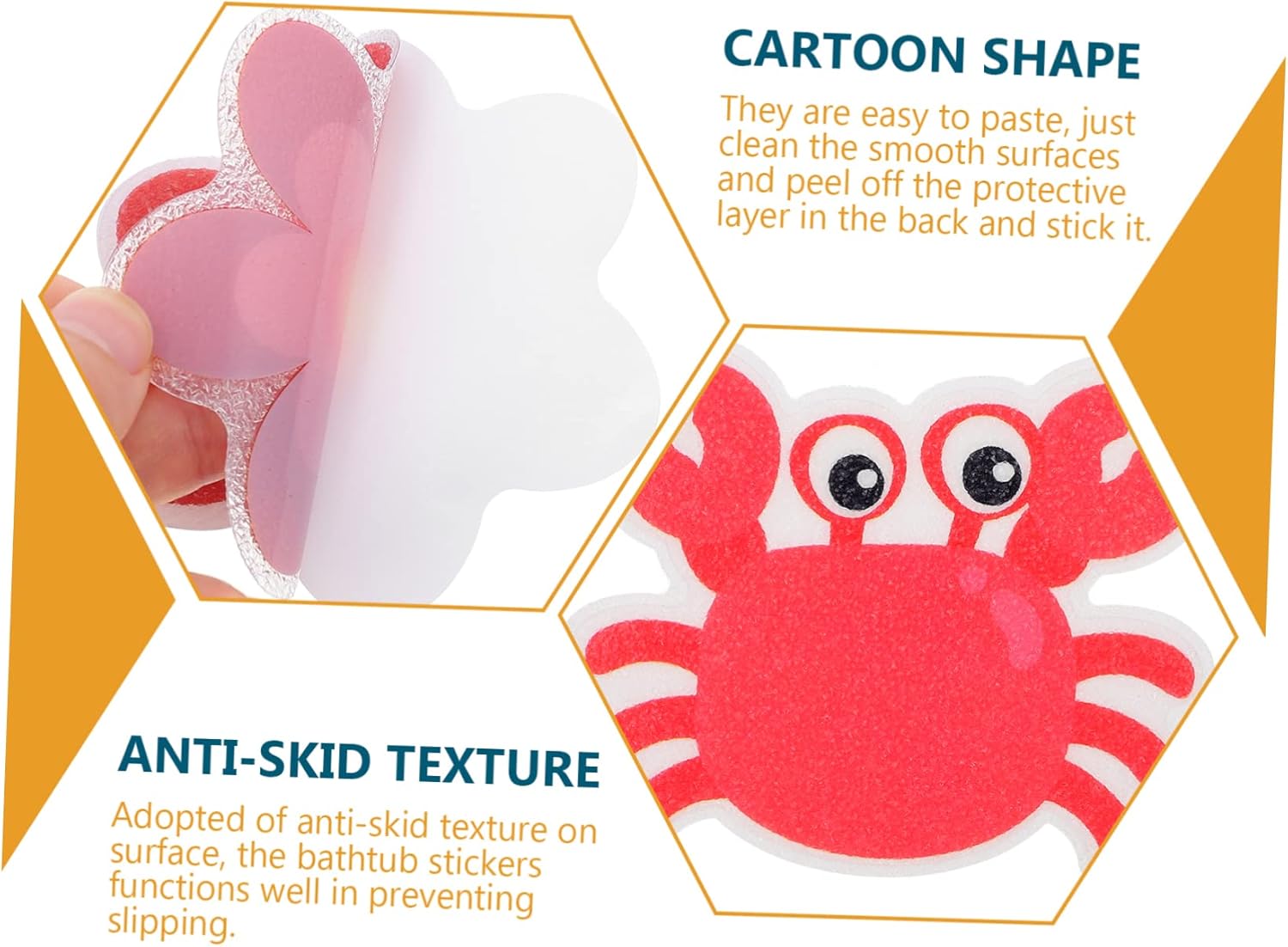 LIFKOME Non-Slip Bathtub Stickers with Animal Designs
