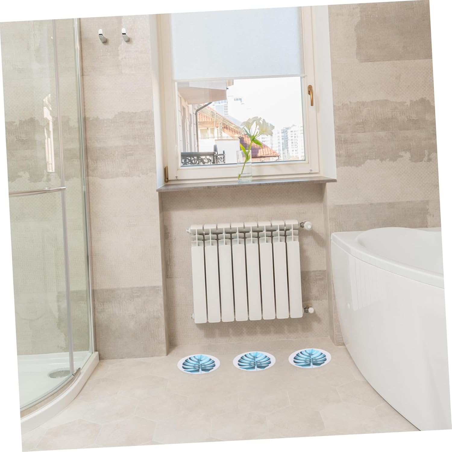 FOYTOKI 1Set Leaf Non-Slip Bathtub Stickers