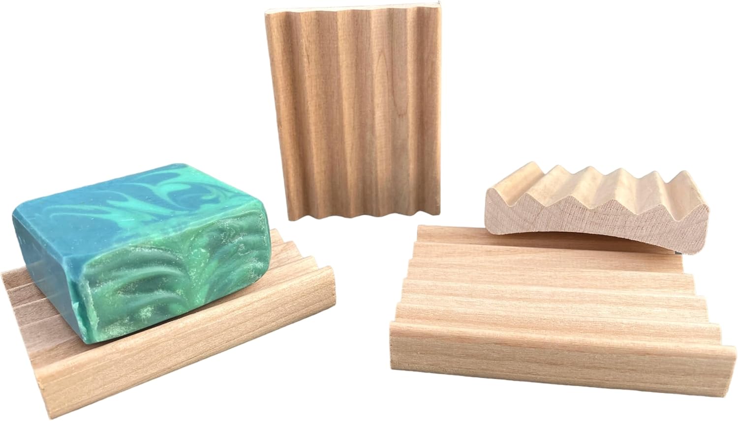 Howells Products 2 Pack Natural Wood Soap Dish