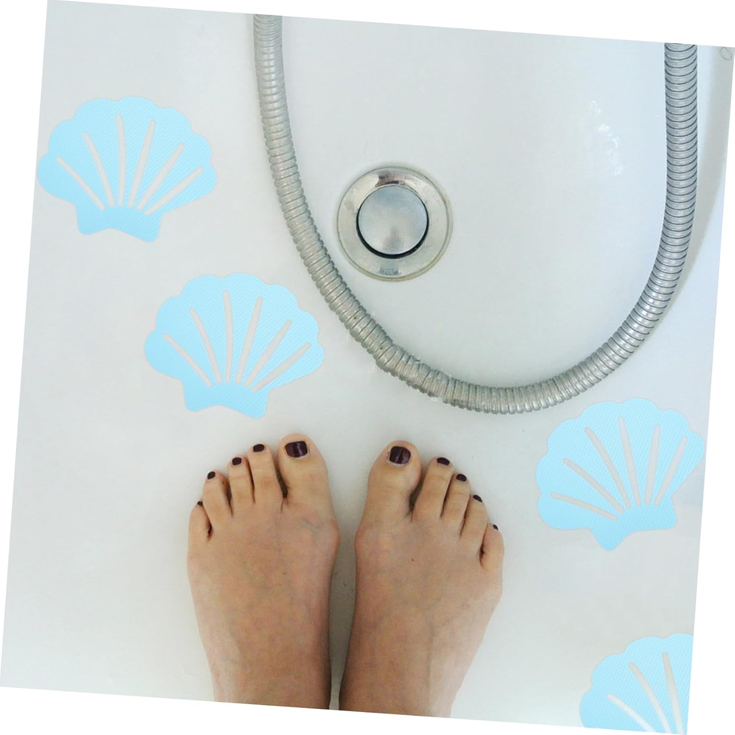 GLEAVI Non-Slip Shower Stickers 12pcs Shell Design Bath Decals