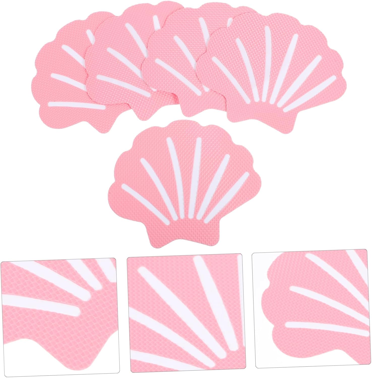 KONTONTY 12pcs Shell Shape Non-Slip Bath Decals