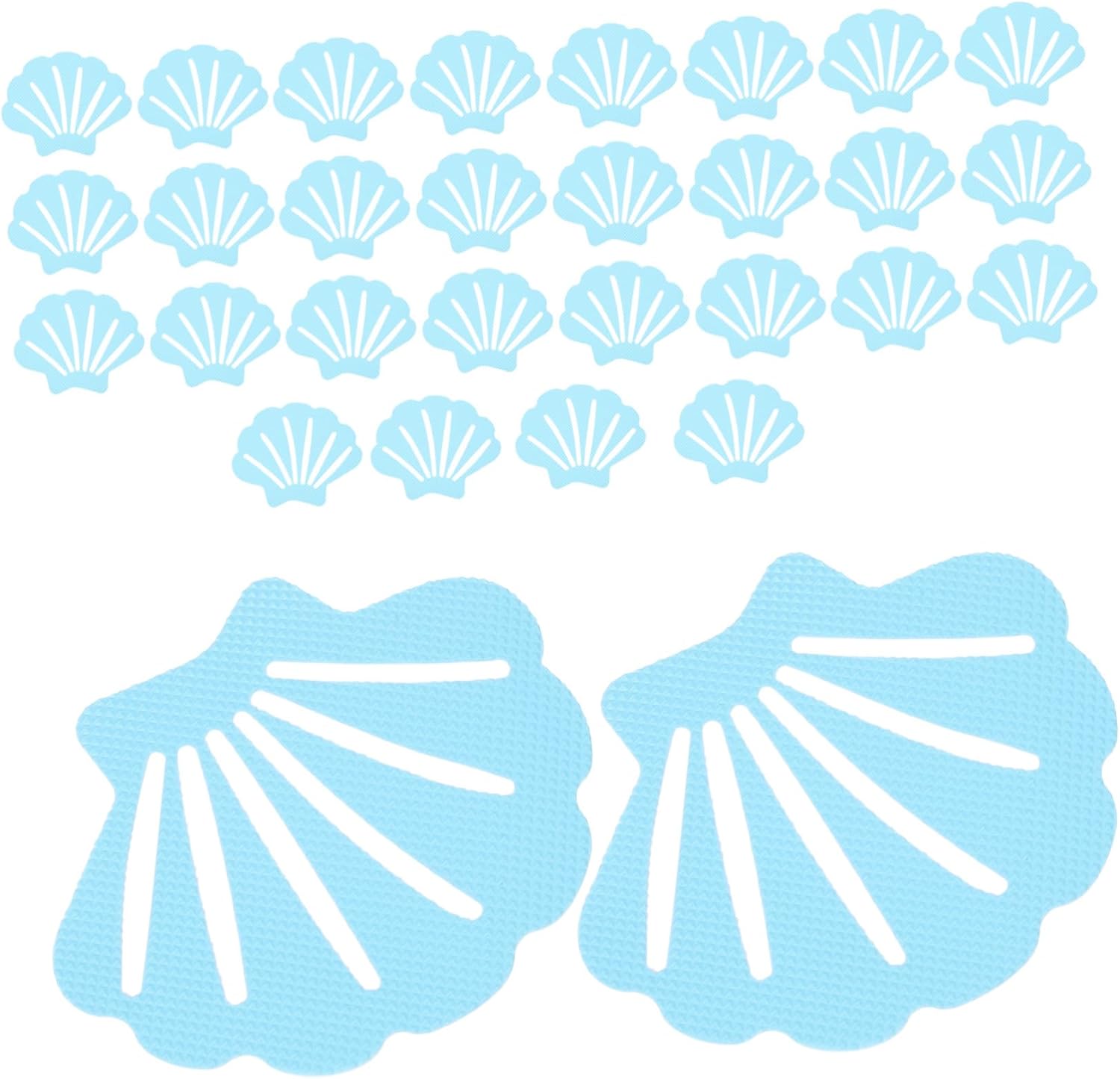 TINEASUR 30pcs Shell Shaped Non-Slip Bath Decals