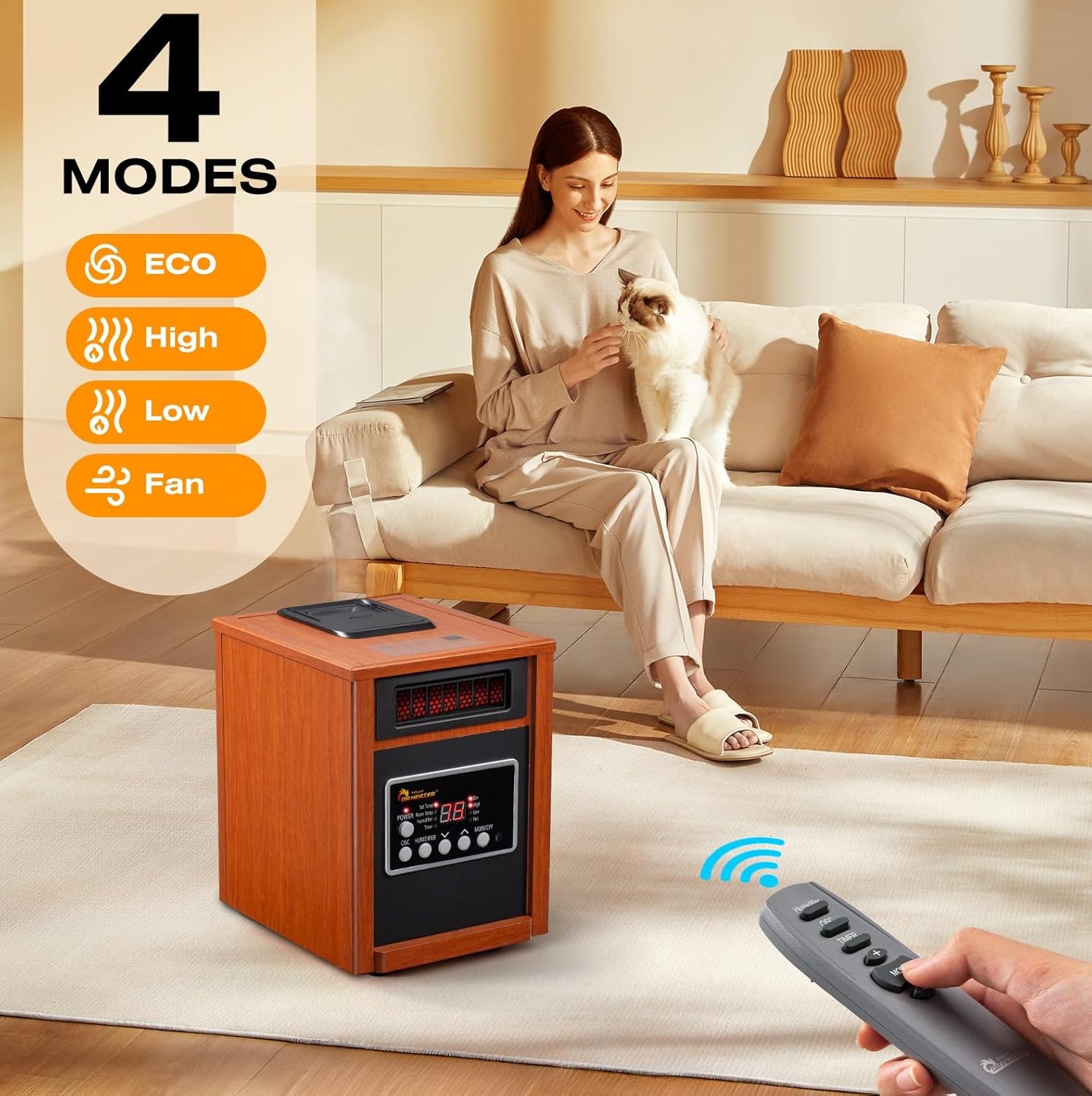 Dr Infrared Heater DR-998 1500W Portable with Humidifier