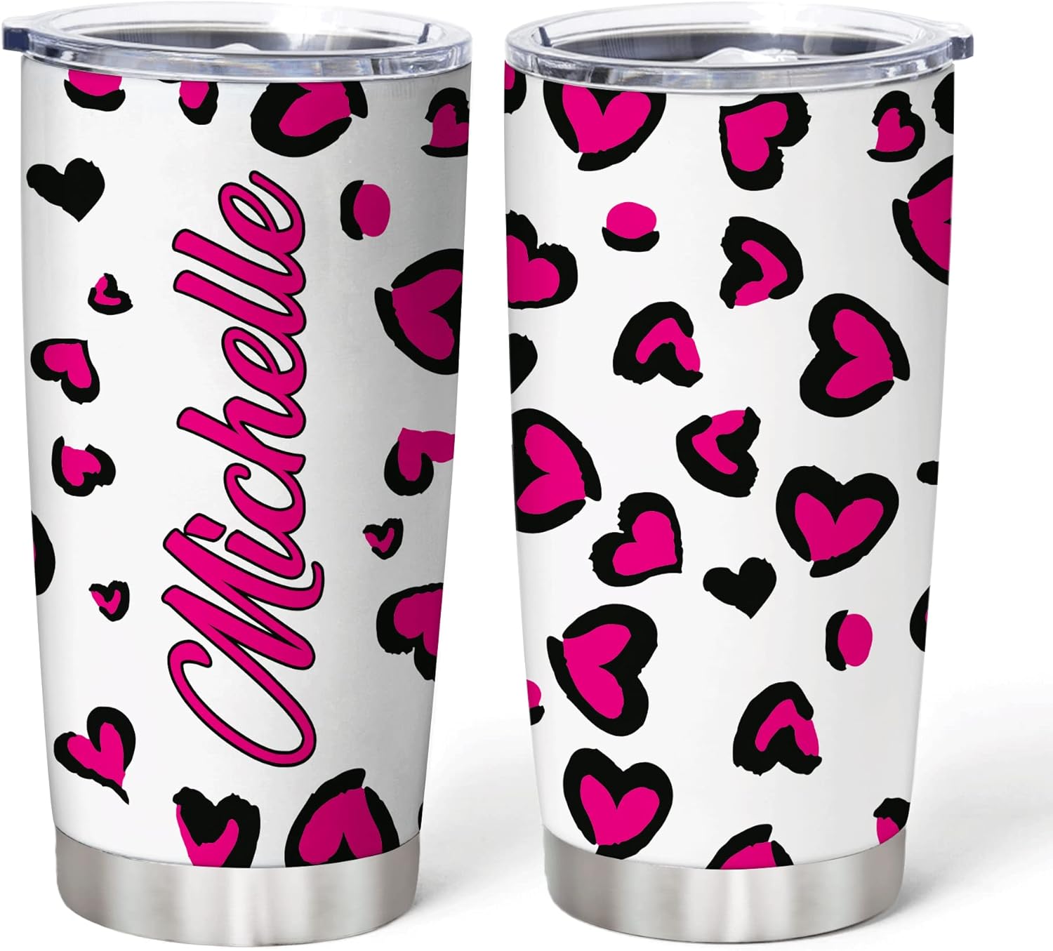Hyturtle 20oz Stainless Steel Heart Print Tumbler For Her