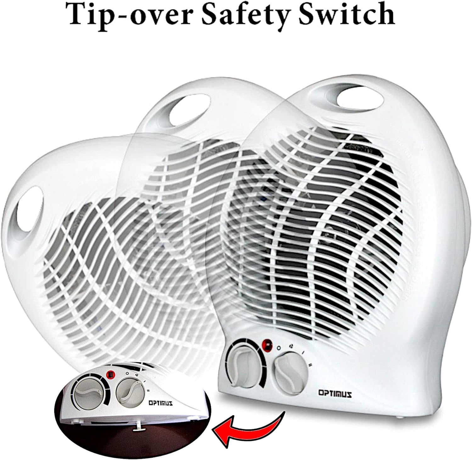 Optimus H-1322 2-Speed Fan Heater with Thermostat