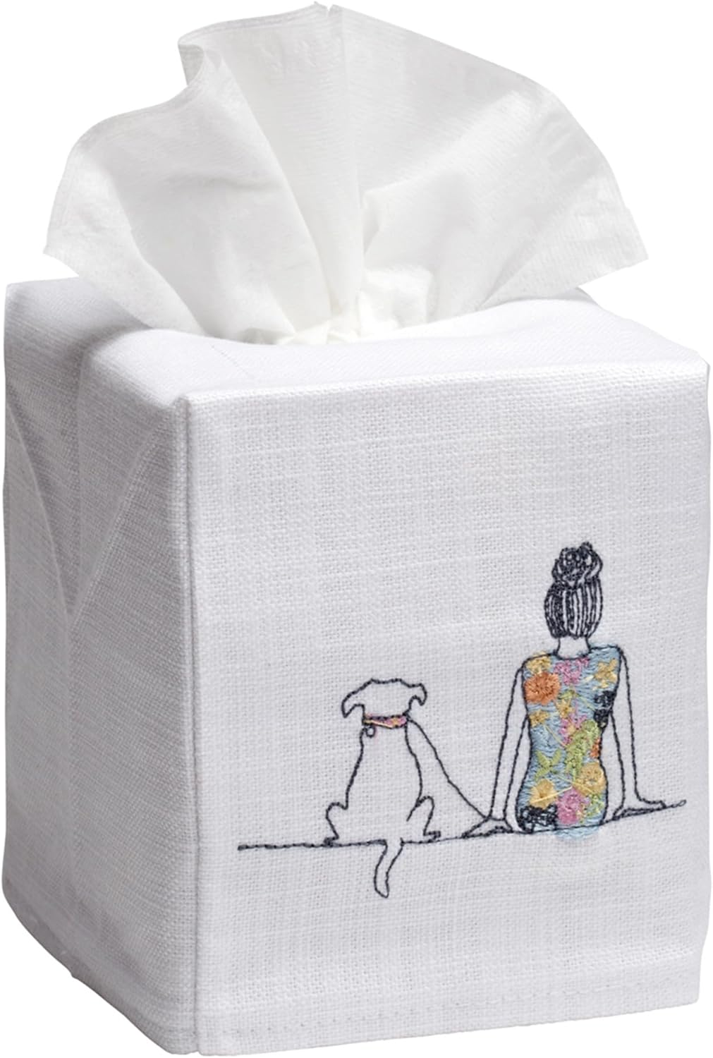Jacaranda Living Square Tissue Box Cover with Animal Design
