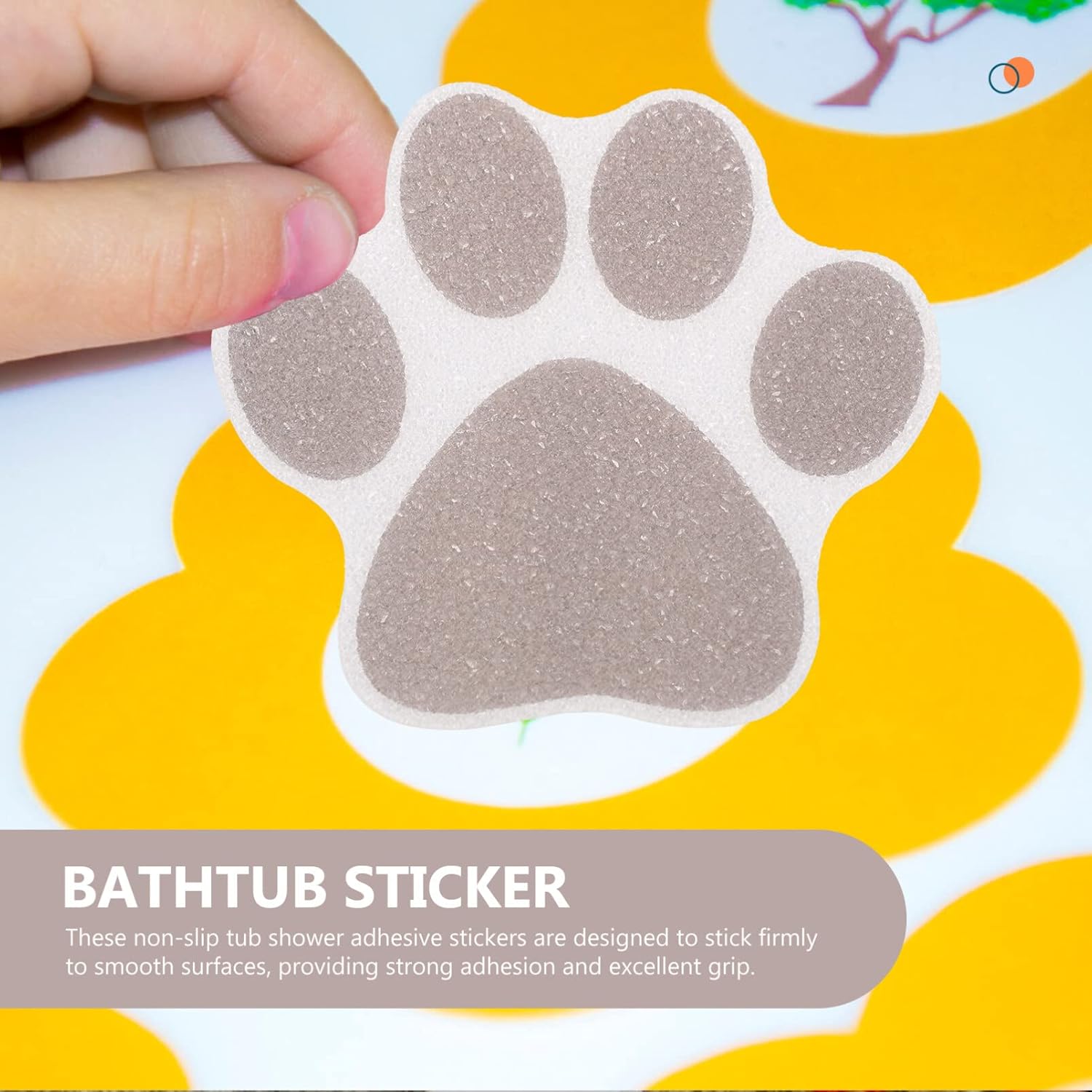 10pcs Paw Bathtub Non-Slip Stickers Grey Safe Grip Design