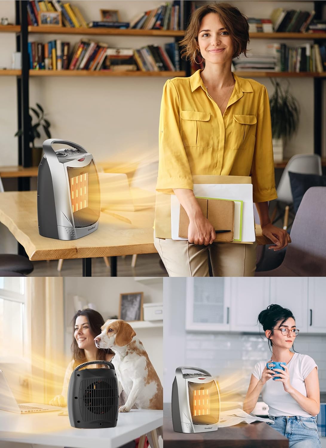GiveBest 1500W Ceramic Space Heater with Thermostat