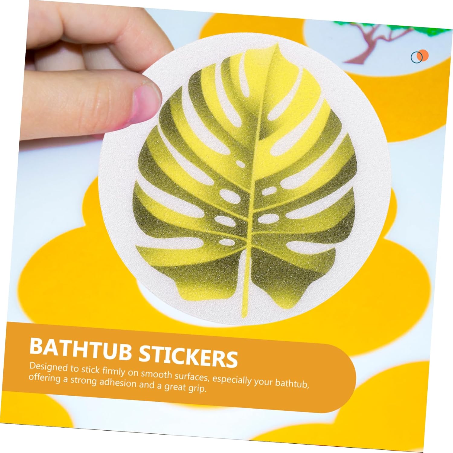 LIFKOME Leaf Slip Stickers Non-Slip Bath Tub Decals