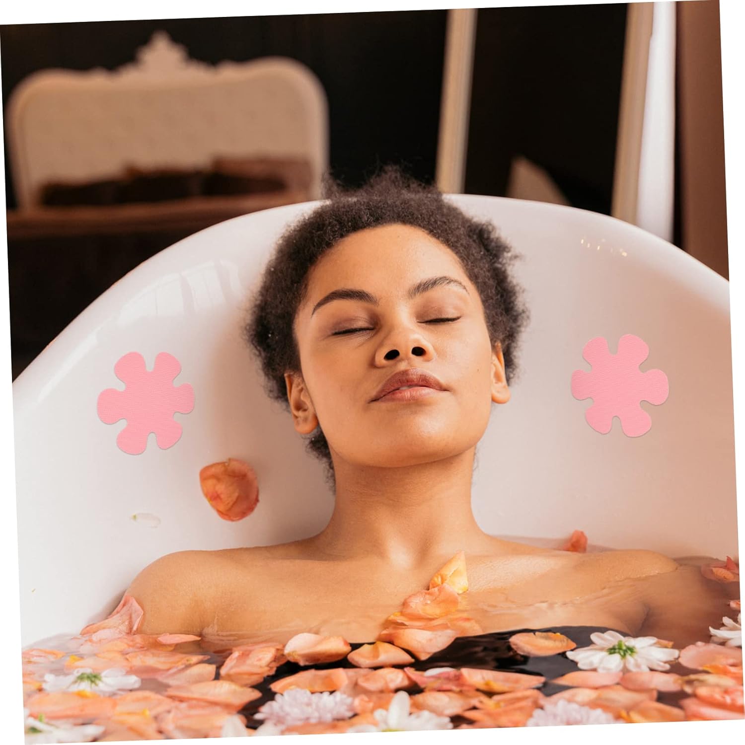 Mobestech Non Slip Bathtub Stickers with Snowflake Design