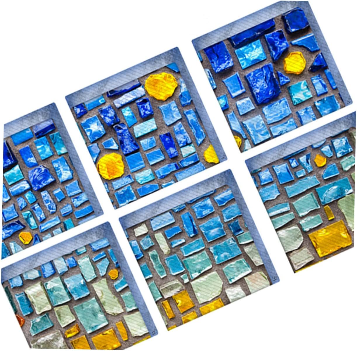 HAKIDZEL 6Pcs Blue Non-Slip Bathtub Stickers Decor