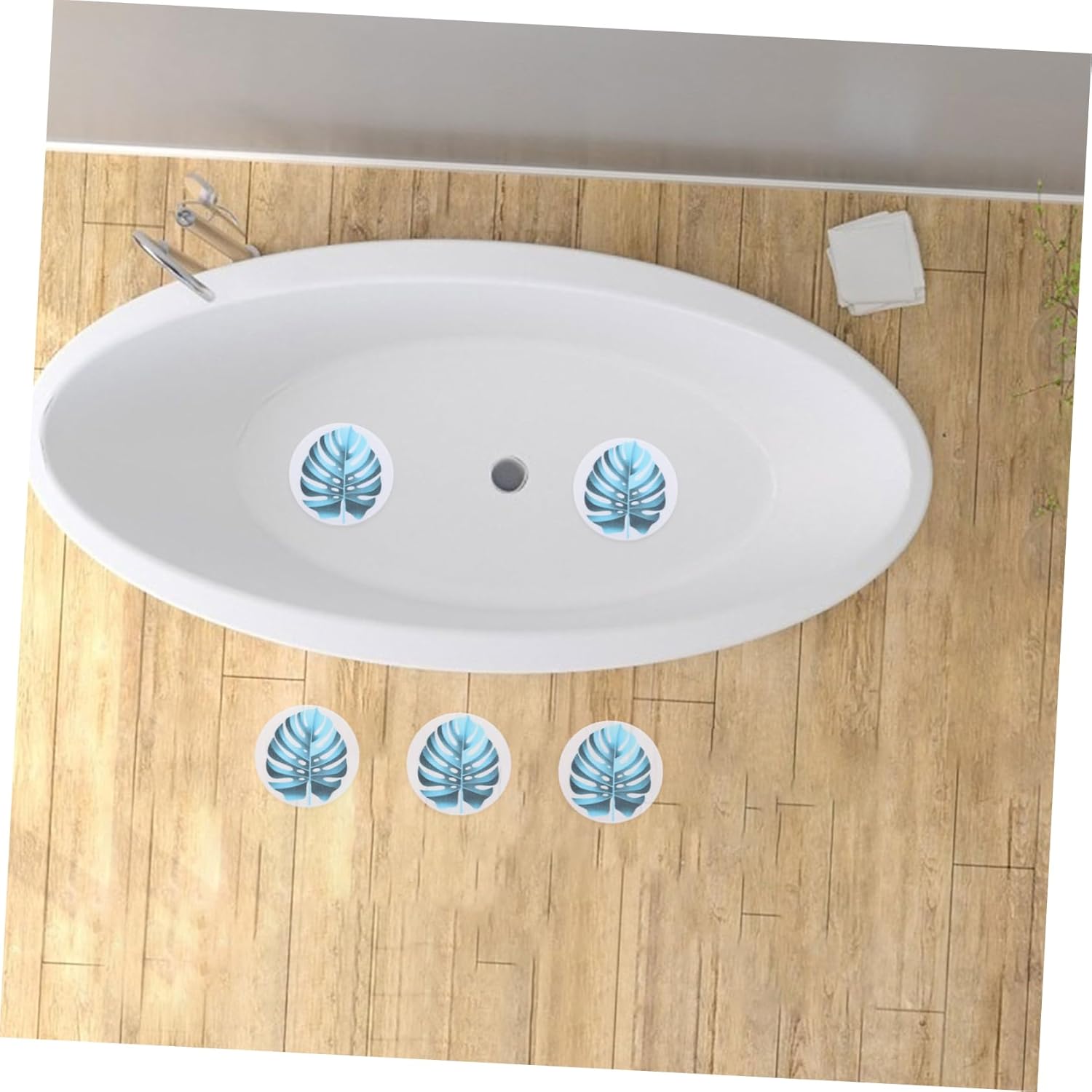 FOYTOKI 1Set Leaf Non-Slip Bathtub Stickers