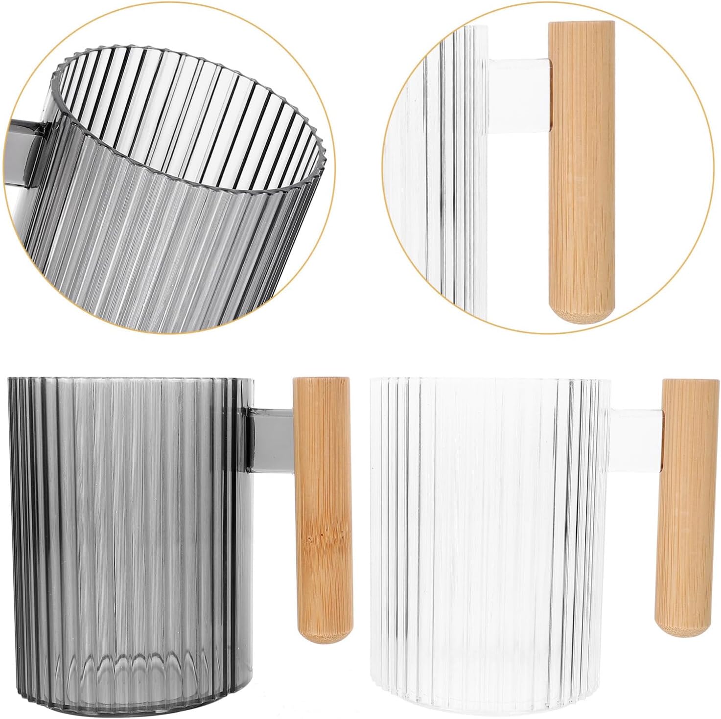 ABOOFAN 4-Piece Toothbrush Storage Cup Set