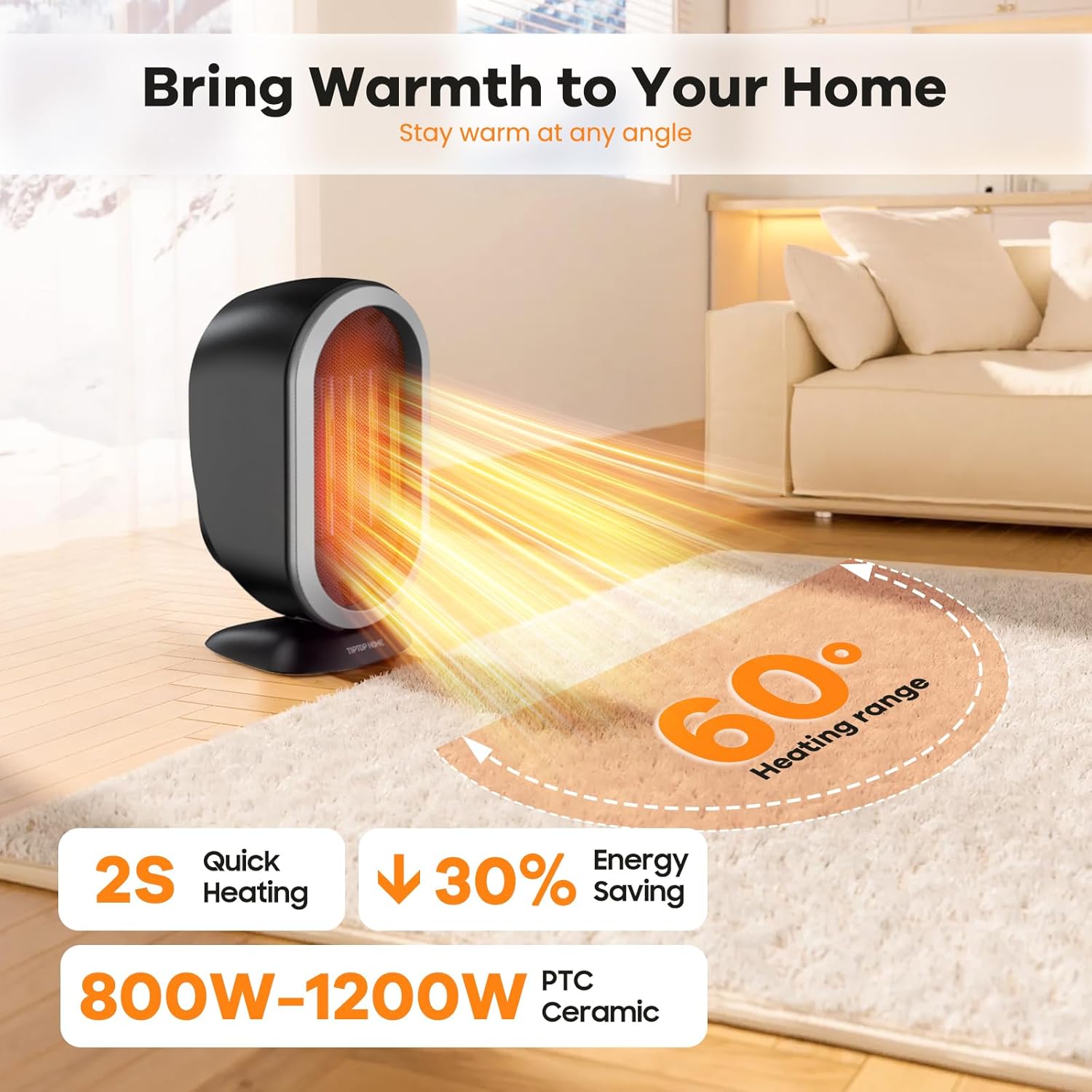 Bubbacare 2S Fast PTC Ceramic Space Heater