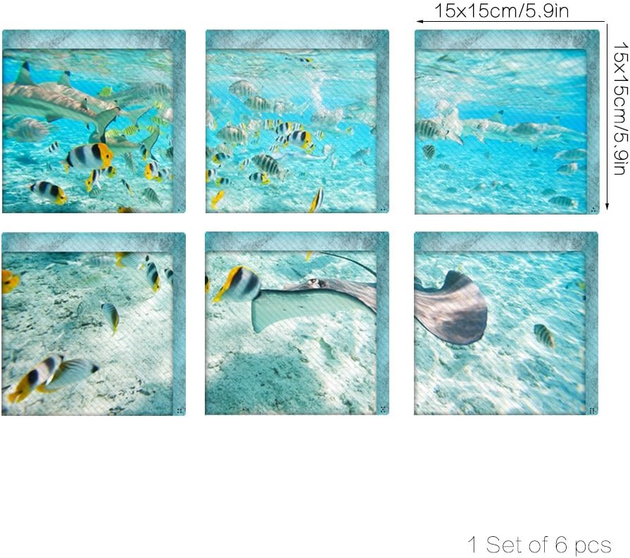 AILEGOU 3D Non-Slip Bathtub Stickers with 6 Animal Designs 1