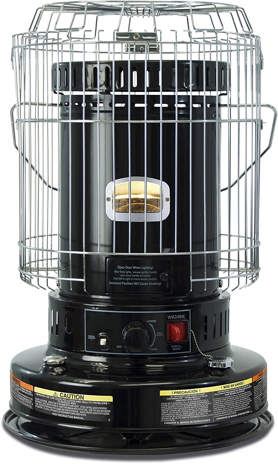 UBACKS 23800 BTU Convection Kerosene Heater Black