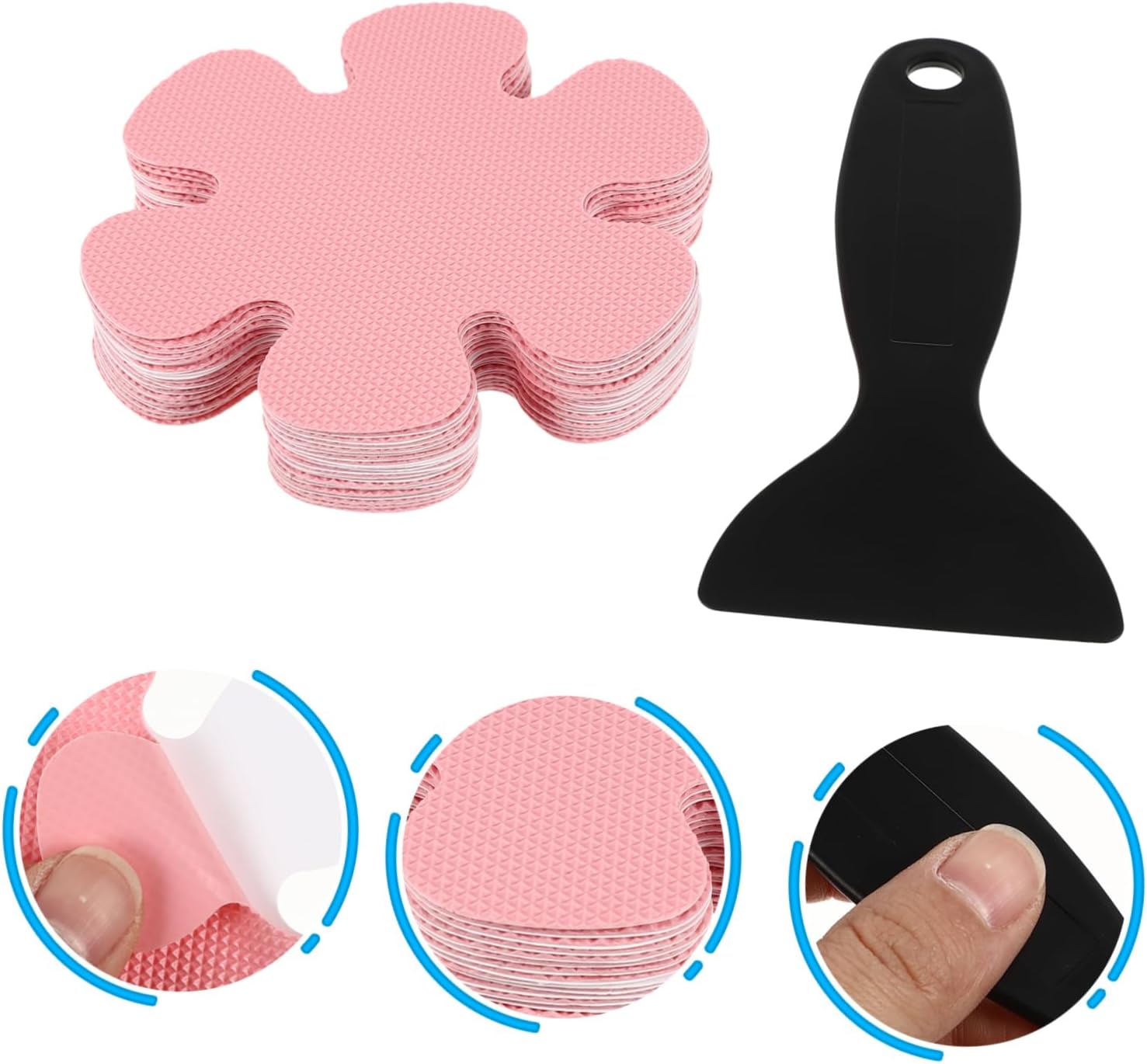 Mobestech Non Slip Bathtub Stickers with Snowflake Design