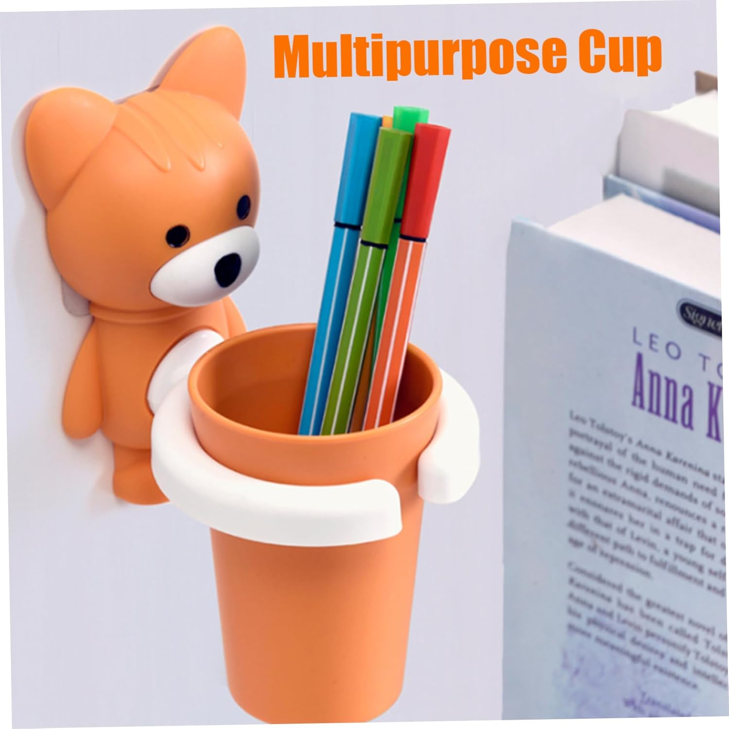 Kids Cartoon Fox Toothbrush Holder Wall Mount 1