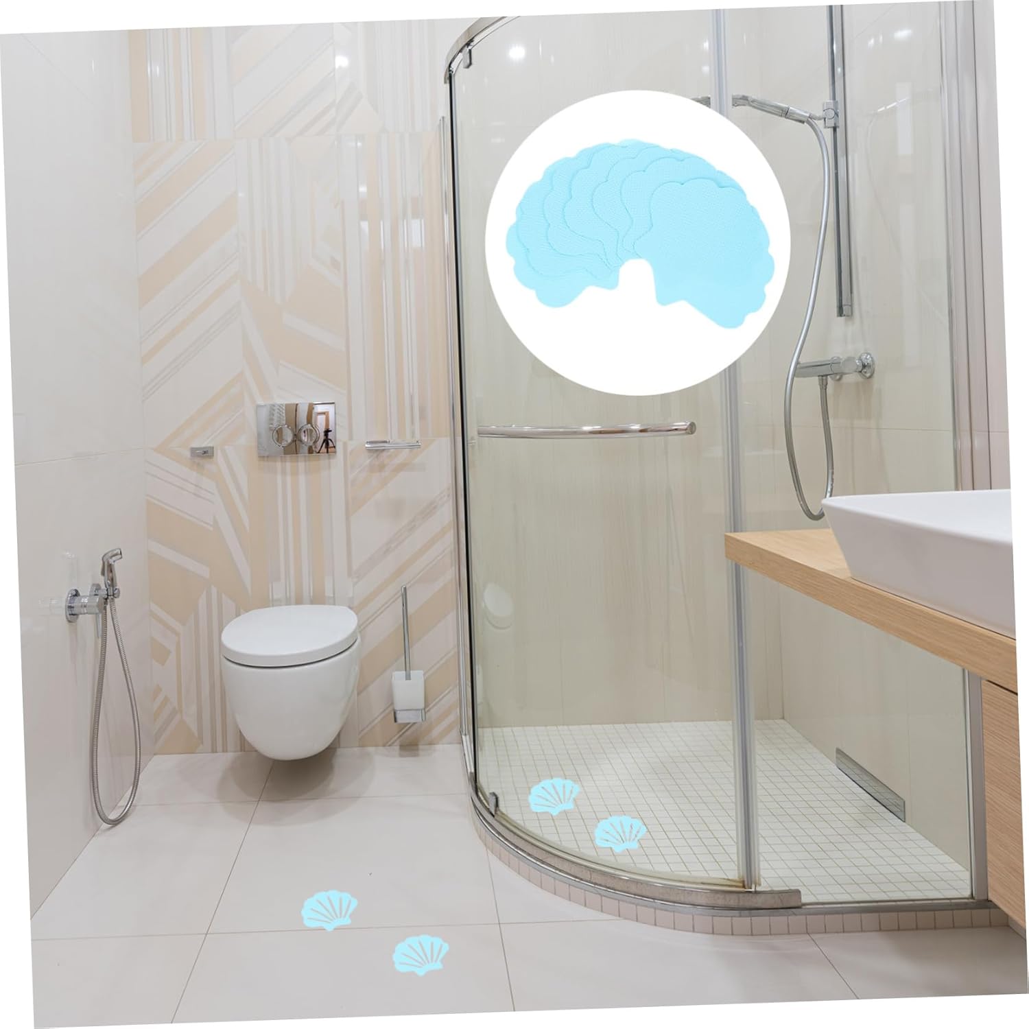 30Pcs Shell Shape Non Slip Bathtub Stickers