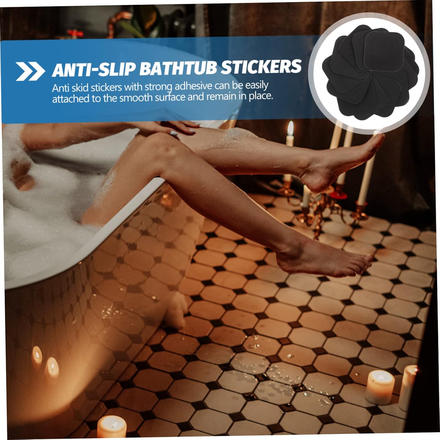 WESIEVYA Bathtub Non-Slip Decals 20 Sheets