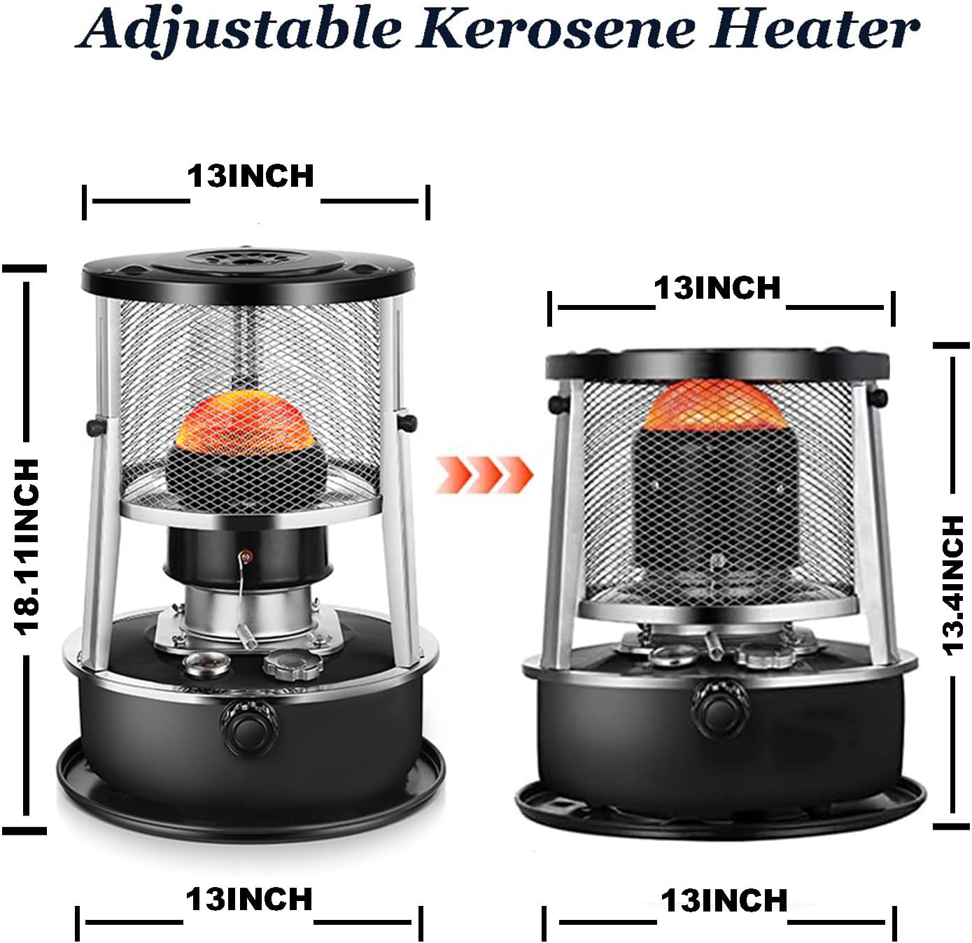 LINWIN 2 in 1 Kerosene Heater Stove 9000 BTU Black
