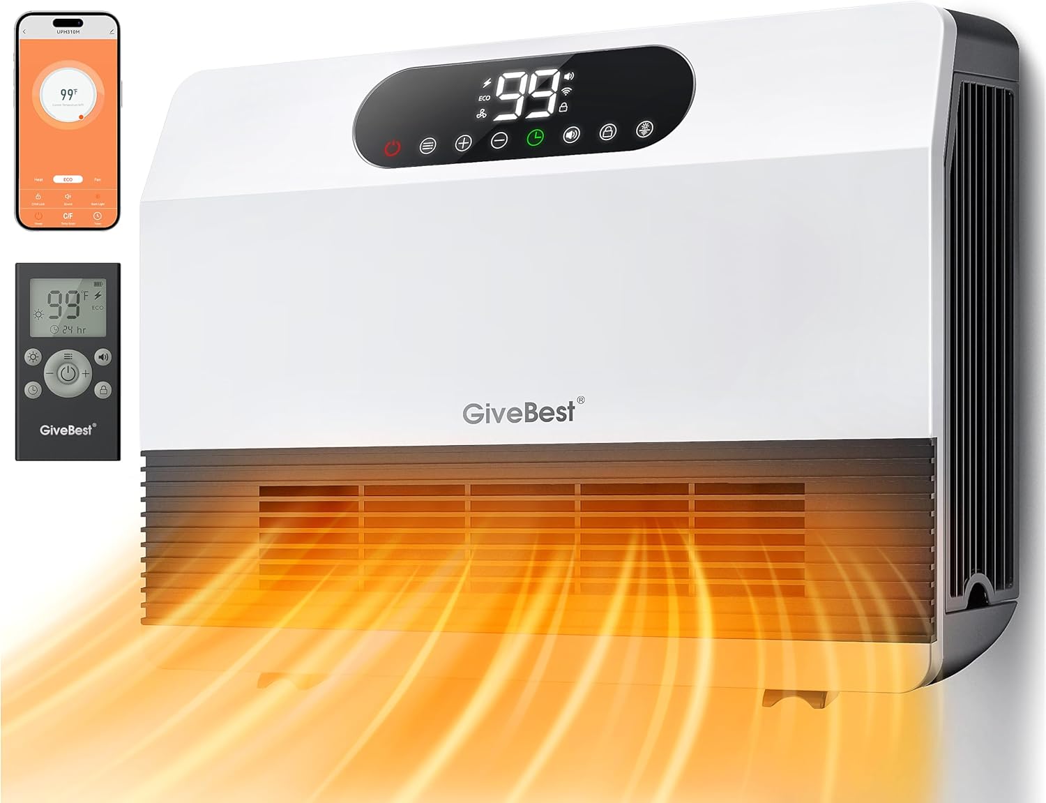GiveBest Smart Wall Heater with Alexa Compatibility