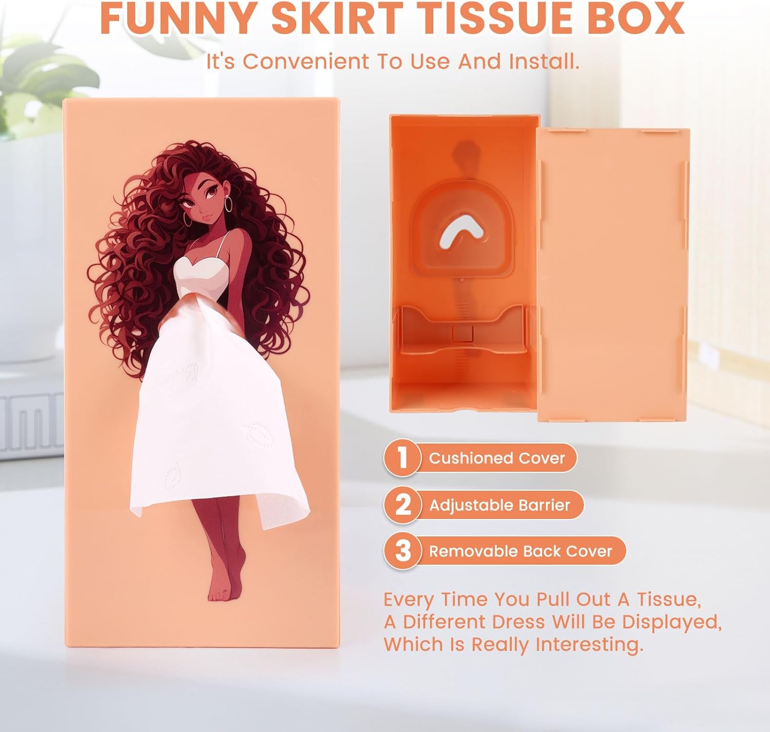 Yandlo Funny Lady Skirt Tissue Box Holder