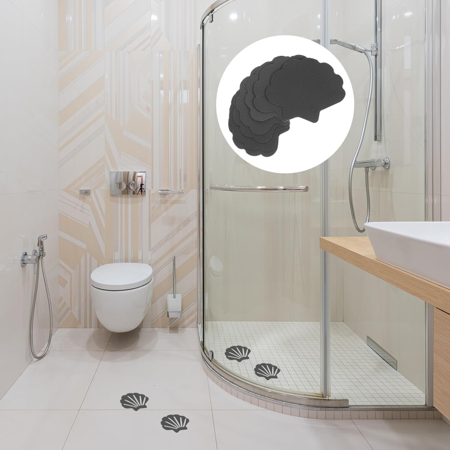 Zerodeko Shell Shaped Anti-Slip Stickers 30pcs 1