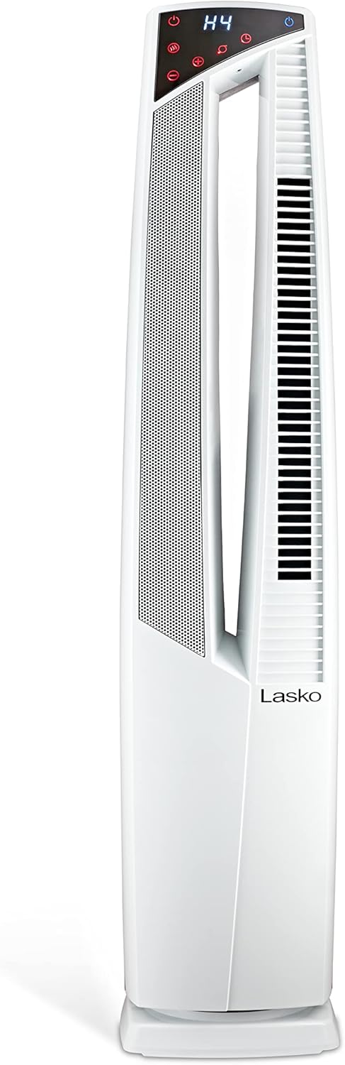 Lasko Oscillating Fan and Heater with Remote 375 Inches White
