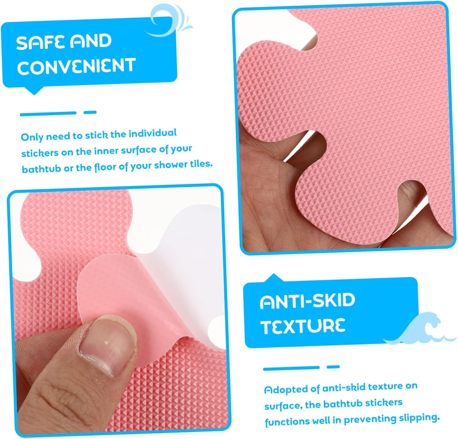 SOLUSTRE Non-Slip Bath Stickers 1 Pack for Safety