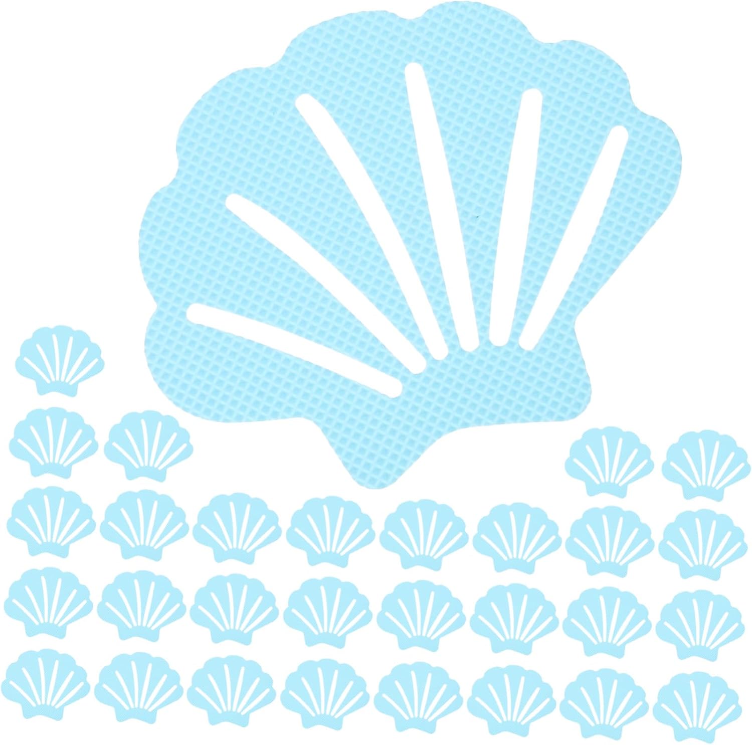 TINEASUR 30pcs Shell Shaped Non-Slip Bath Decals