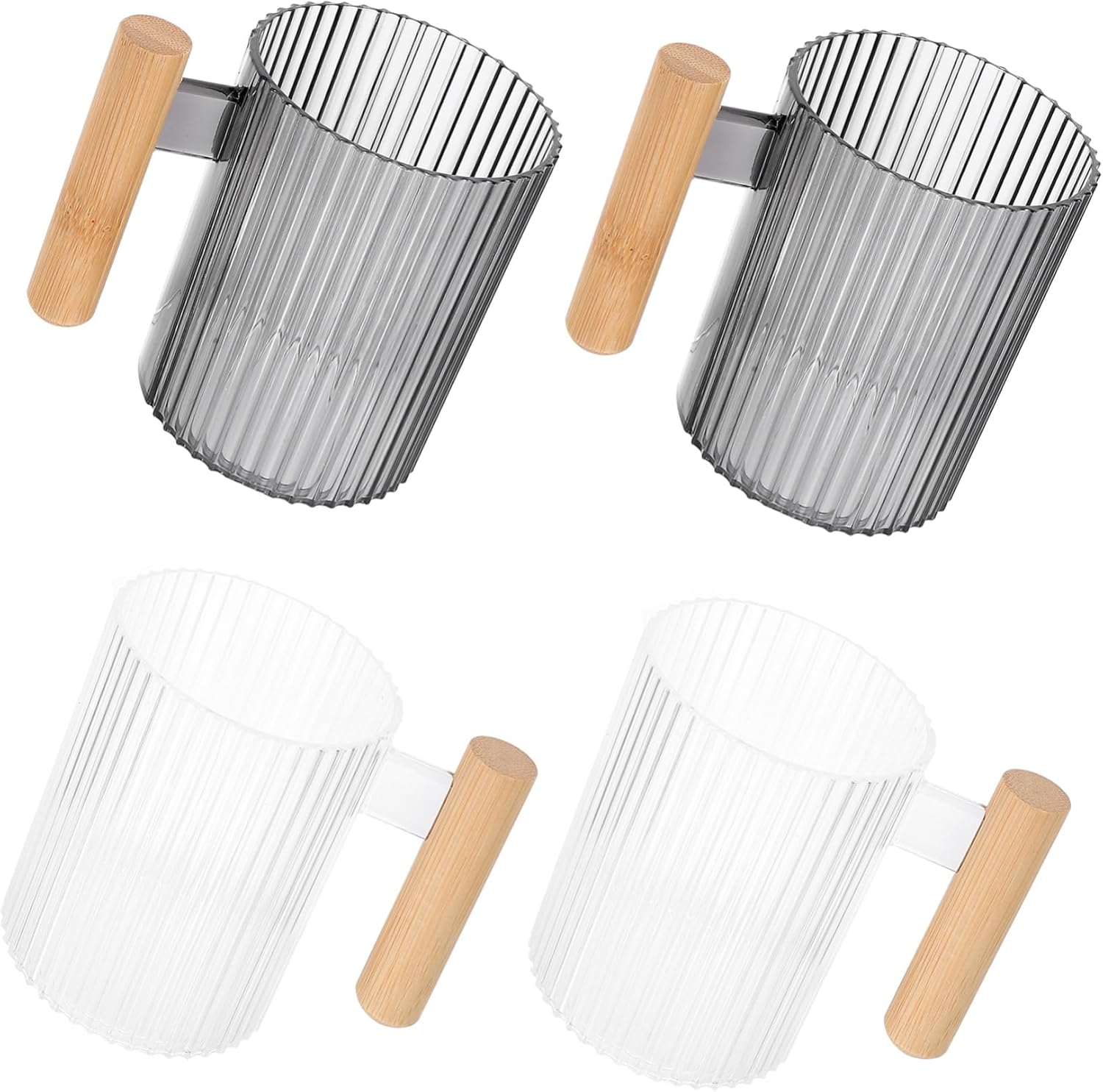 BRIGHTFUFU 4pcs Reusable Toothbrush Cup Travel Tumbler Holder