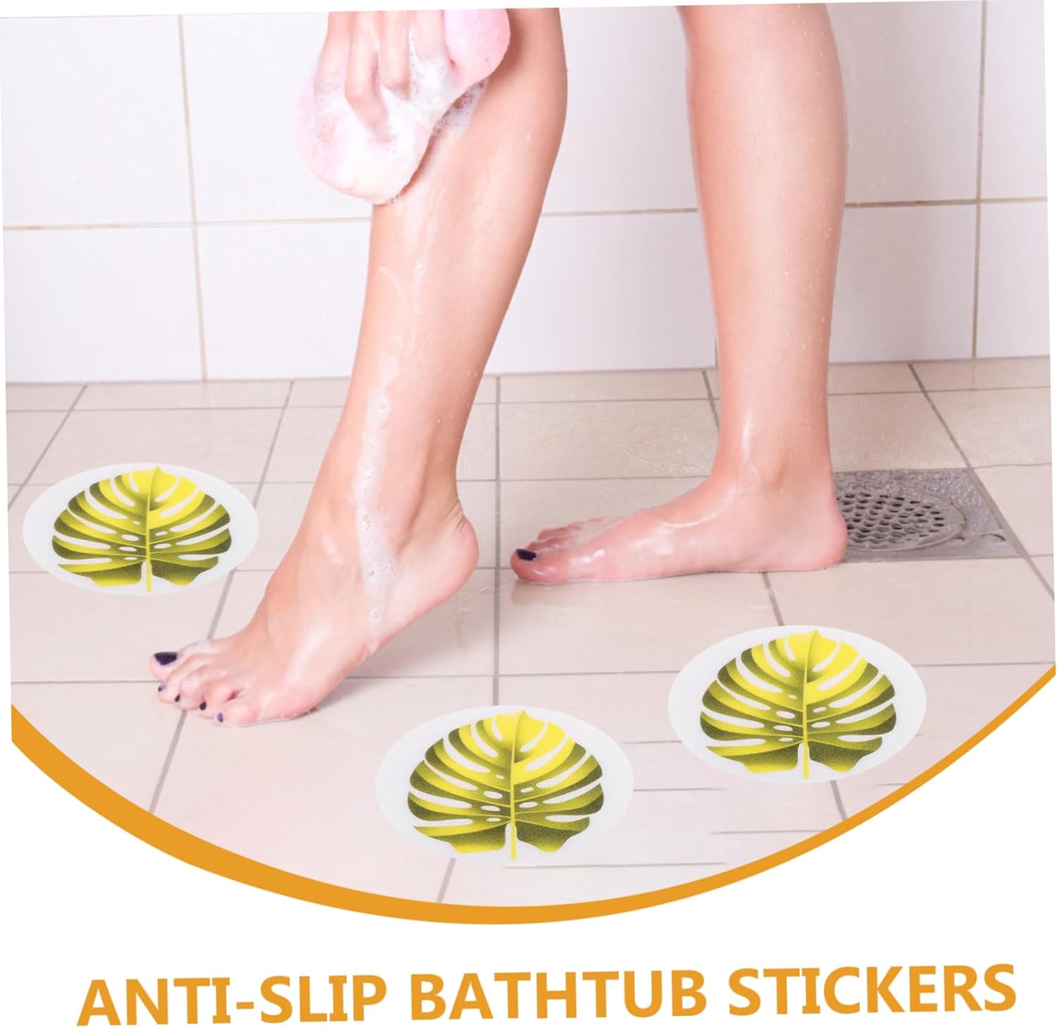 KONTONTY Leaf Shape Non-Slip Tub Decals