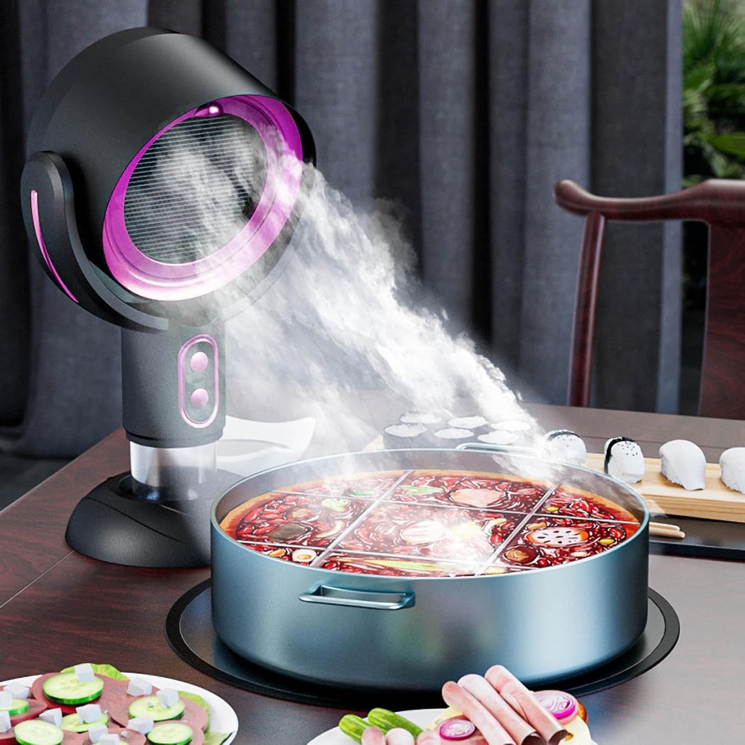 Quinlirra Portable Smoke Purifier Fan Purple