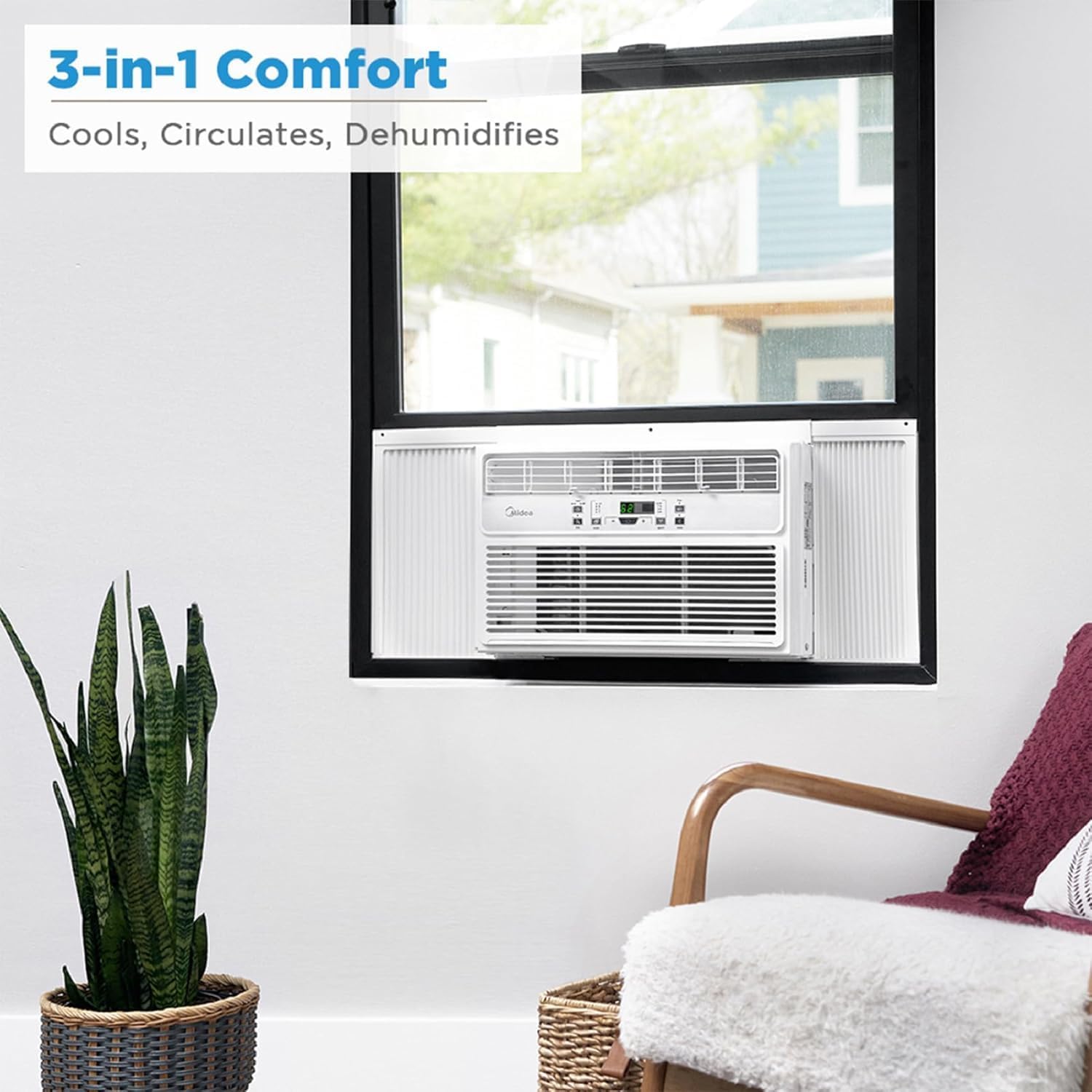 Midea 12000 BTU 3-in-1 Window AC with Fan and Dehumidifier