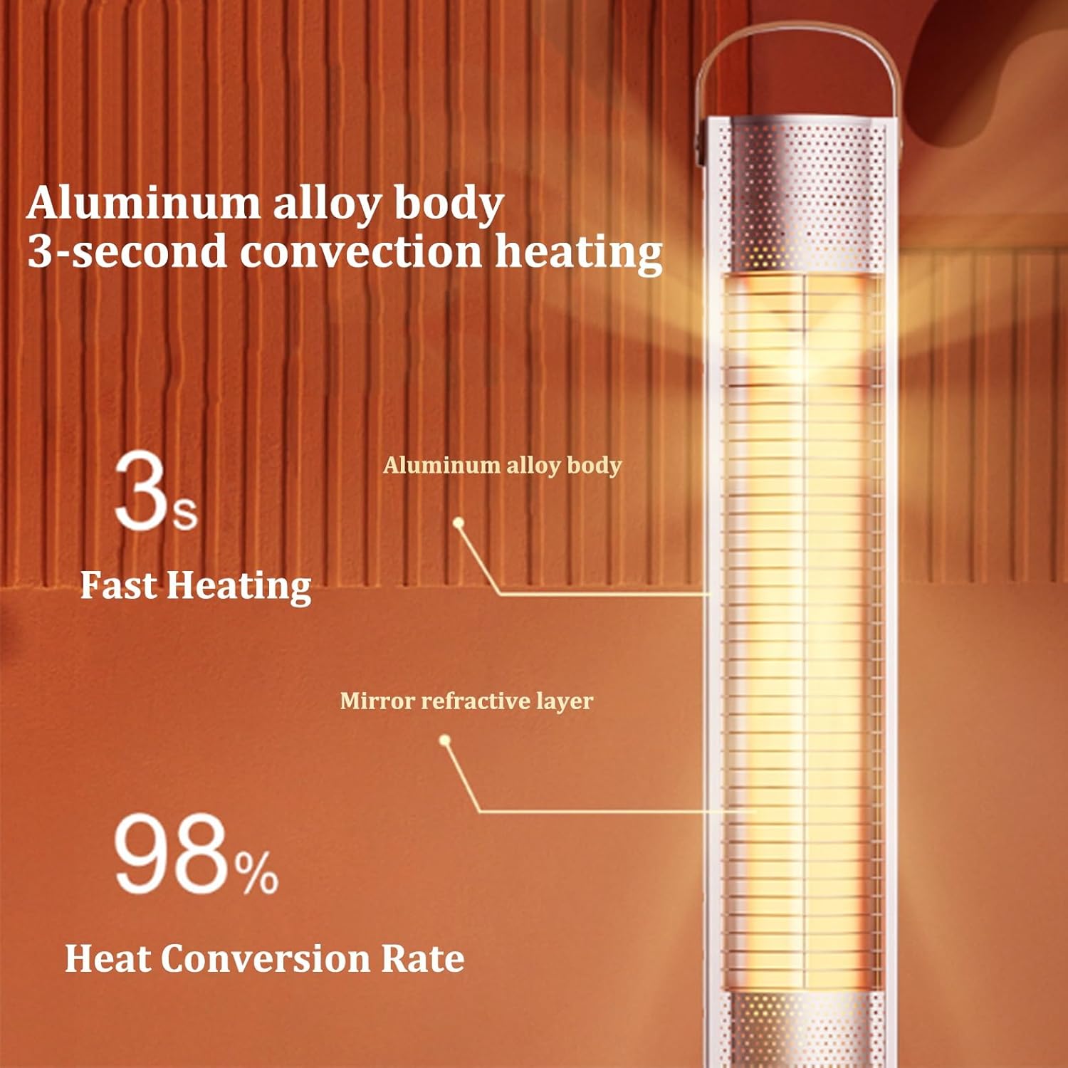 Jidanmian 2000W Graphene Infrared Heater with Remote Control