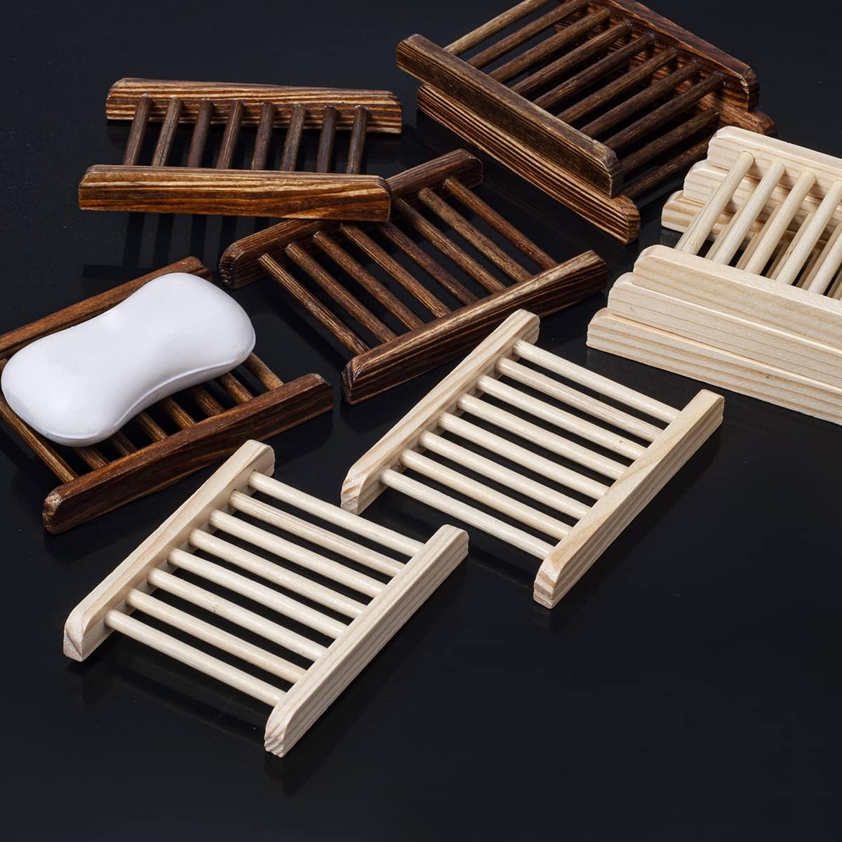 60 Piece Bamboo Soap Holder for Bathroom