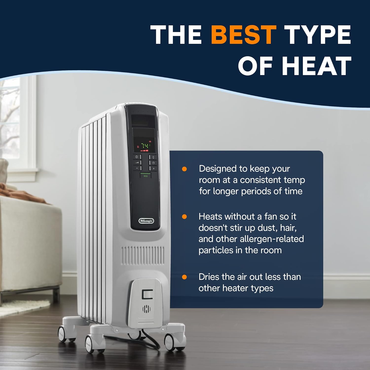 DeLonghi TRD40615E Digital Oil Filled Radiator Heater