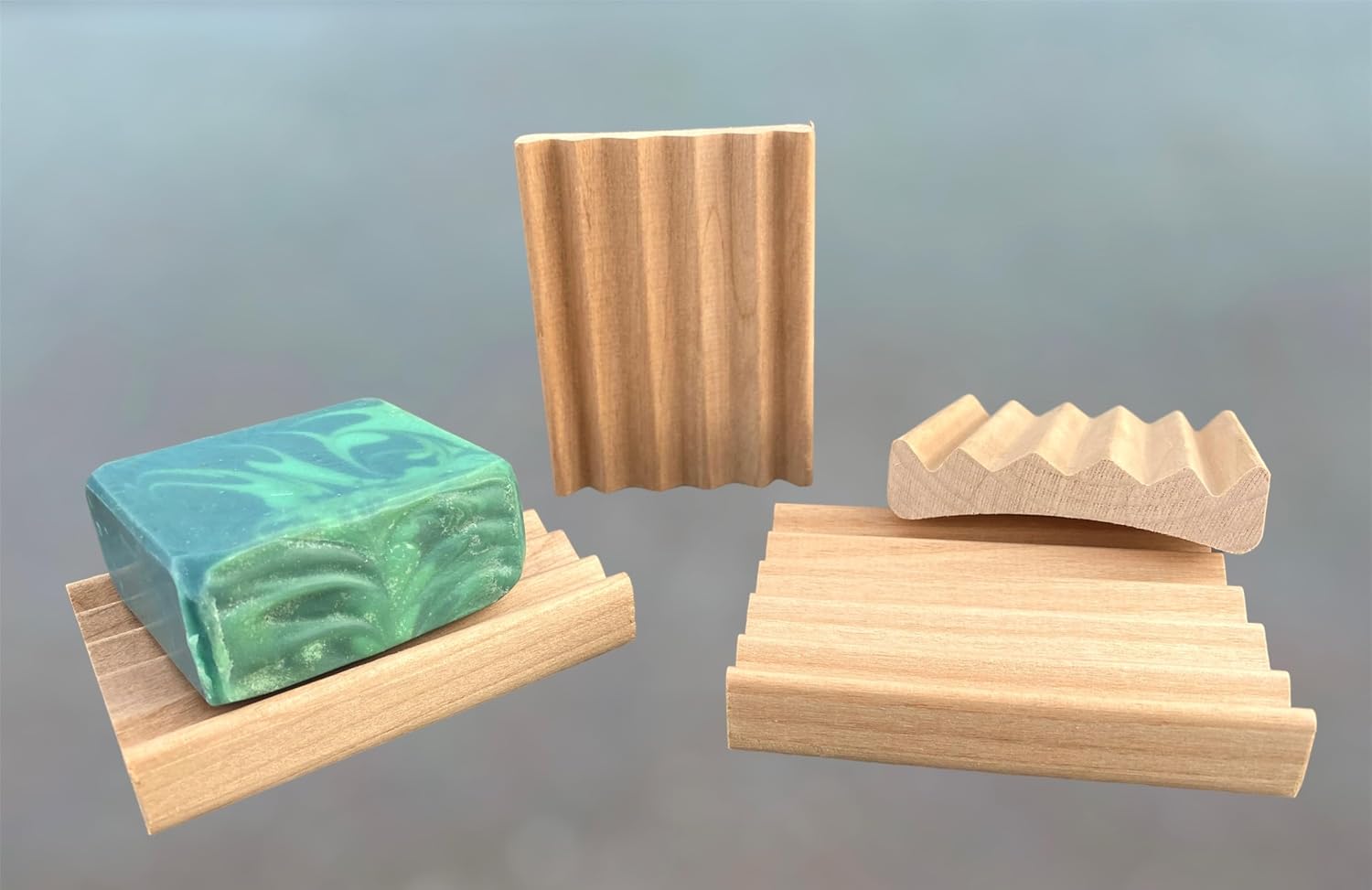 Howells Products 2 Pack Natural Wood Soap Dish