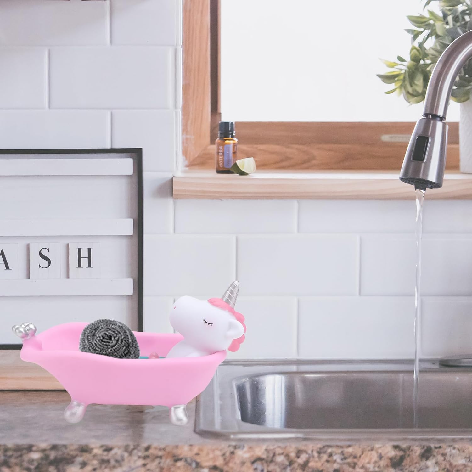 PRETYZOOM Funny Unicorn Soap Dish for Bathroom