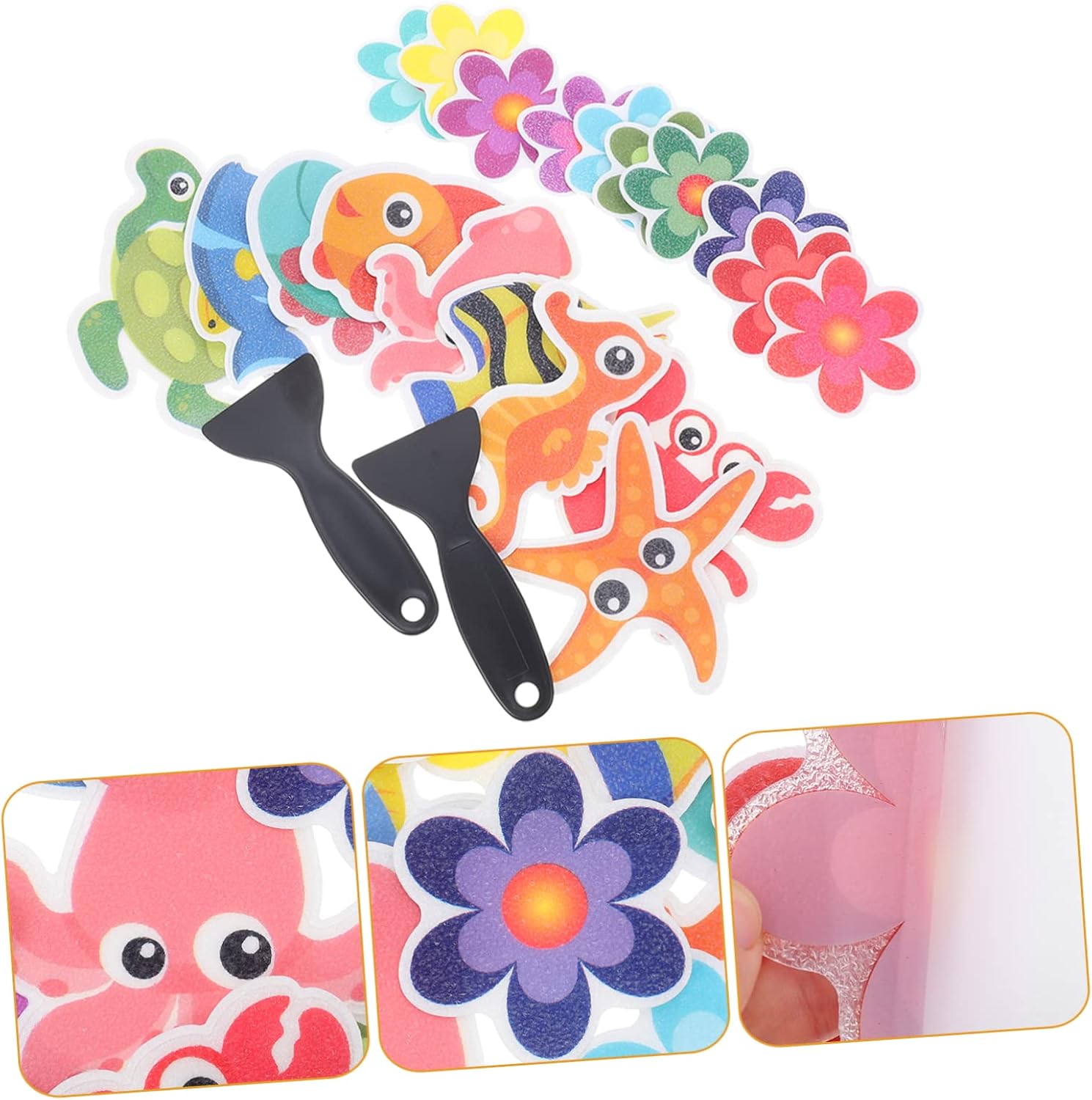 LIFKOME Non-Slip Bathtub Stickers with Animal Designs