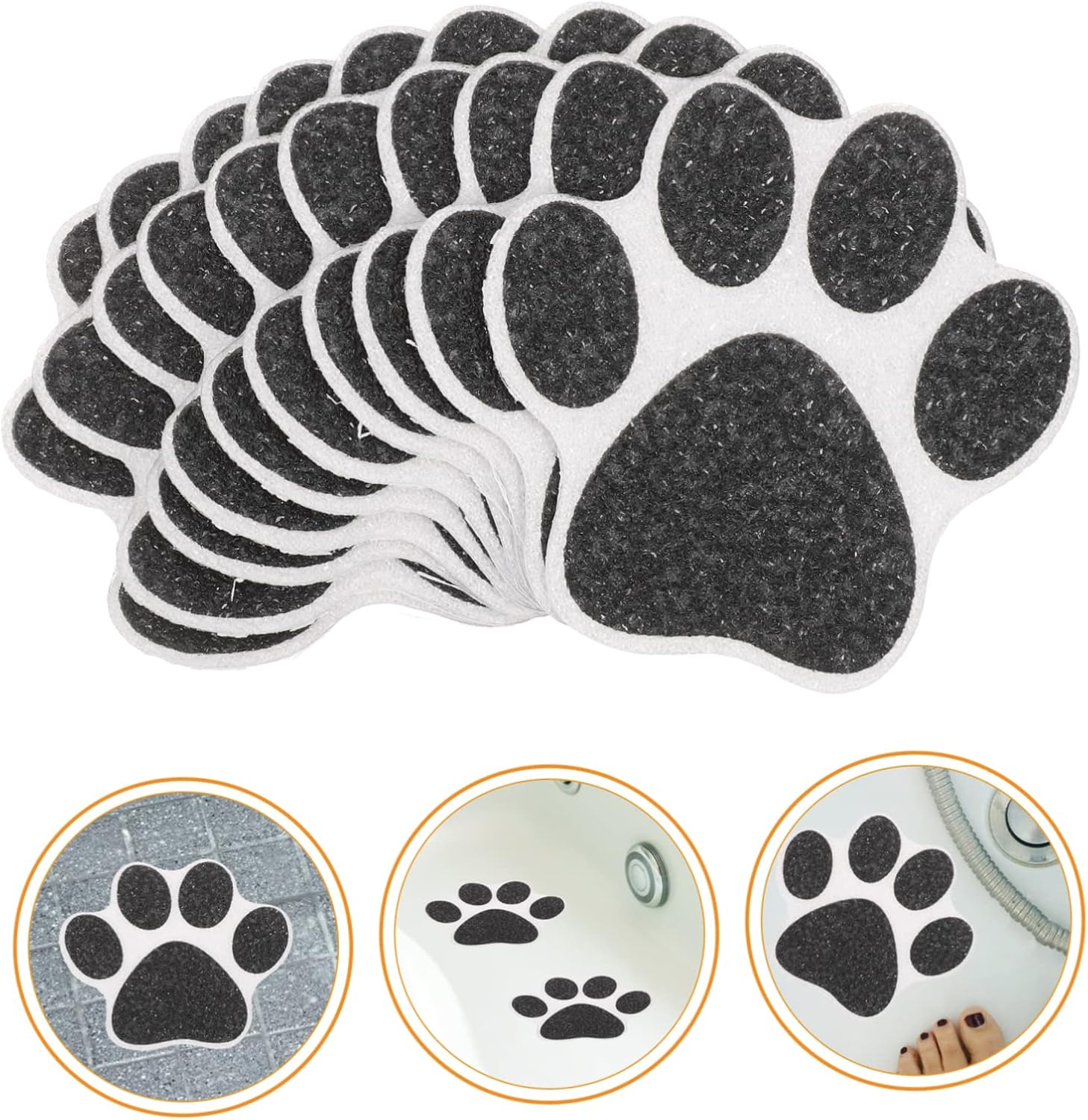 HAKIDZEL 10Pcs Non-Slip Paw Bathtub Stickers 1