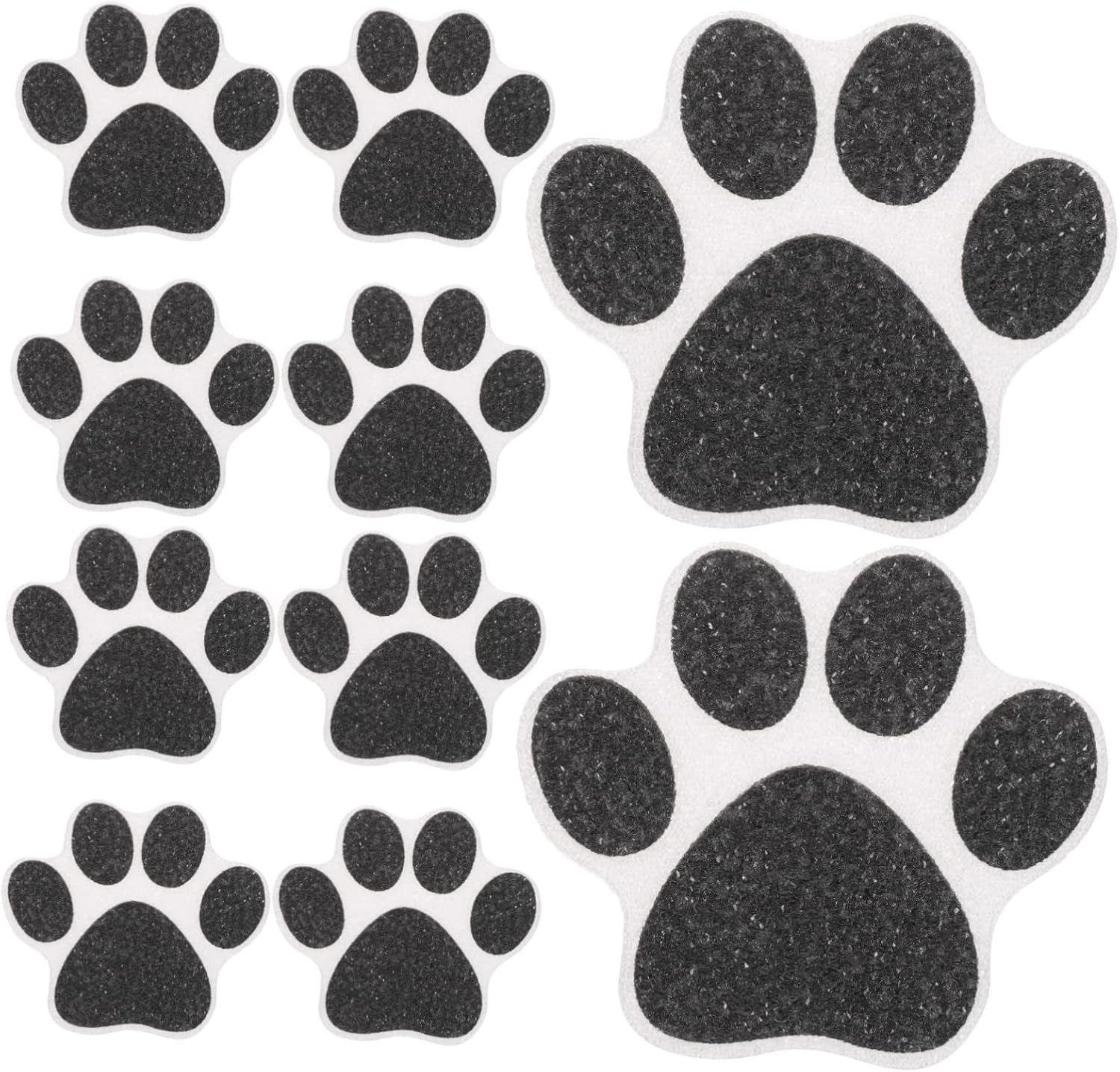 GLEAVI 10pcs Non-Slip Bathtub Stickers with Dog Paw Design