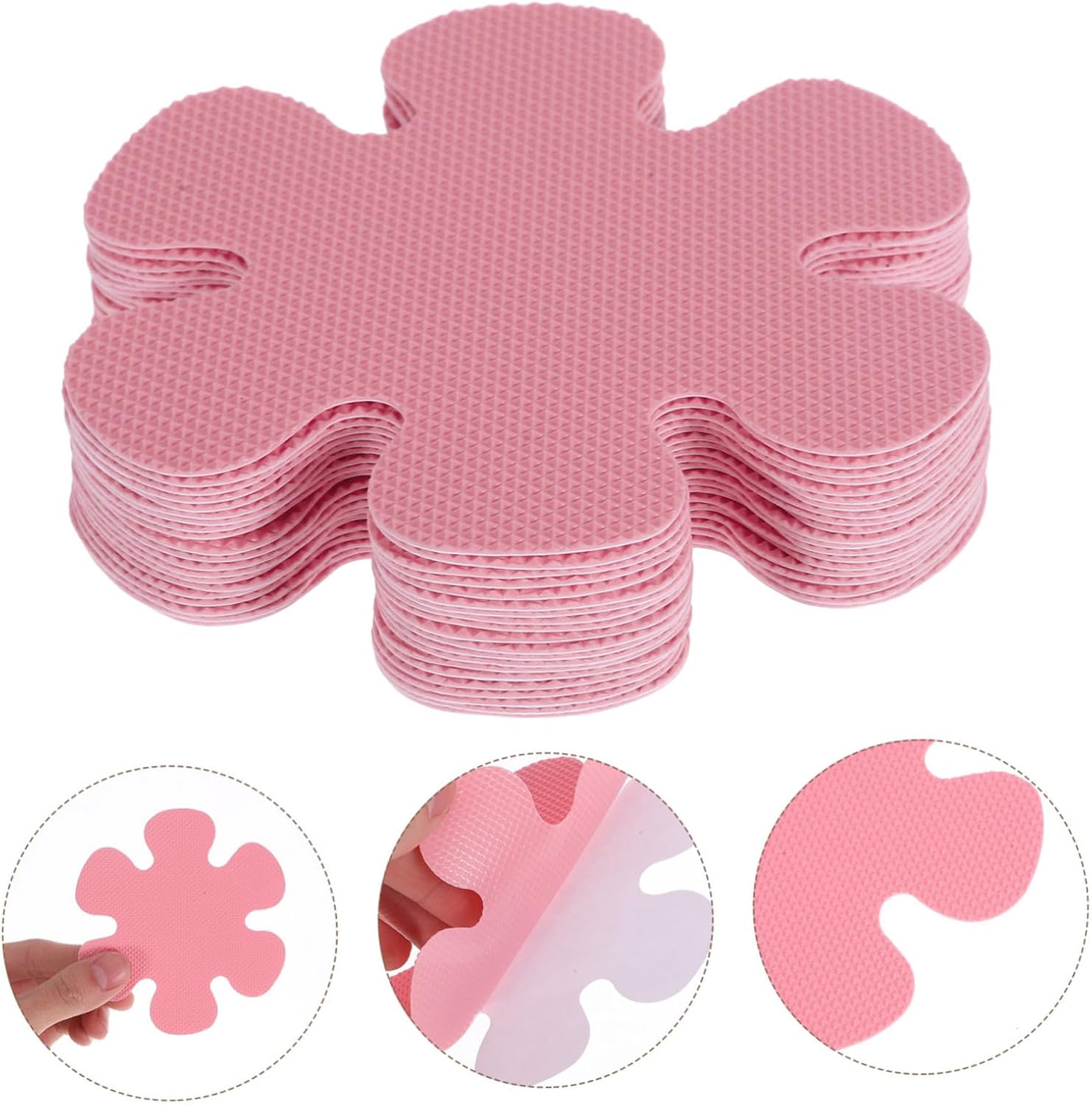 OUNONA Flower Shower Stickers Non-Slip Bathtub Decals 20pcs Peva Tape