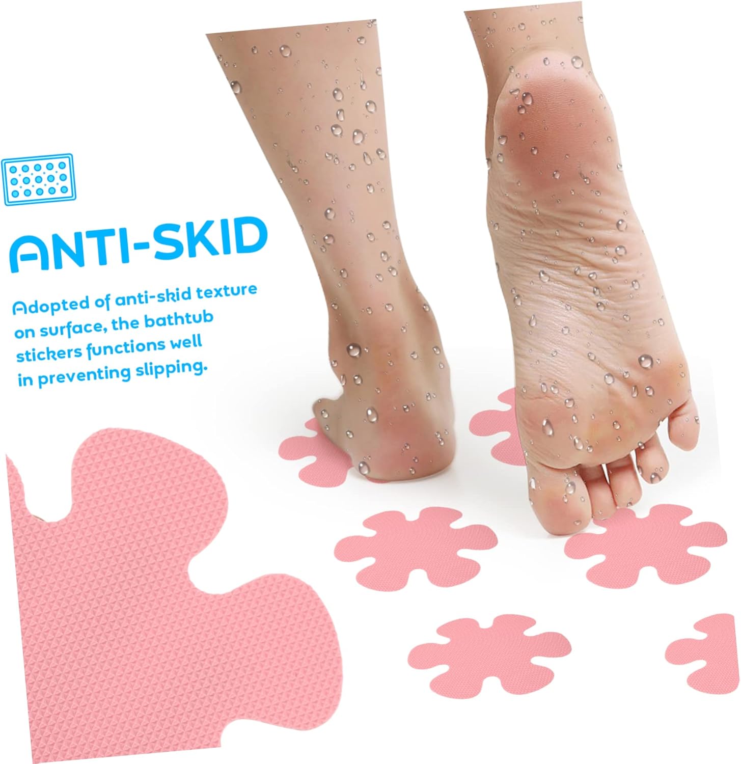 Unomor Non-Slip Bathtub Stickers Snowflake Design 1 Set