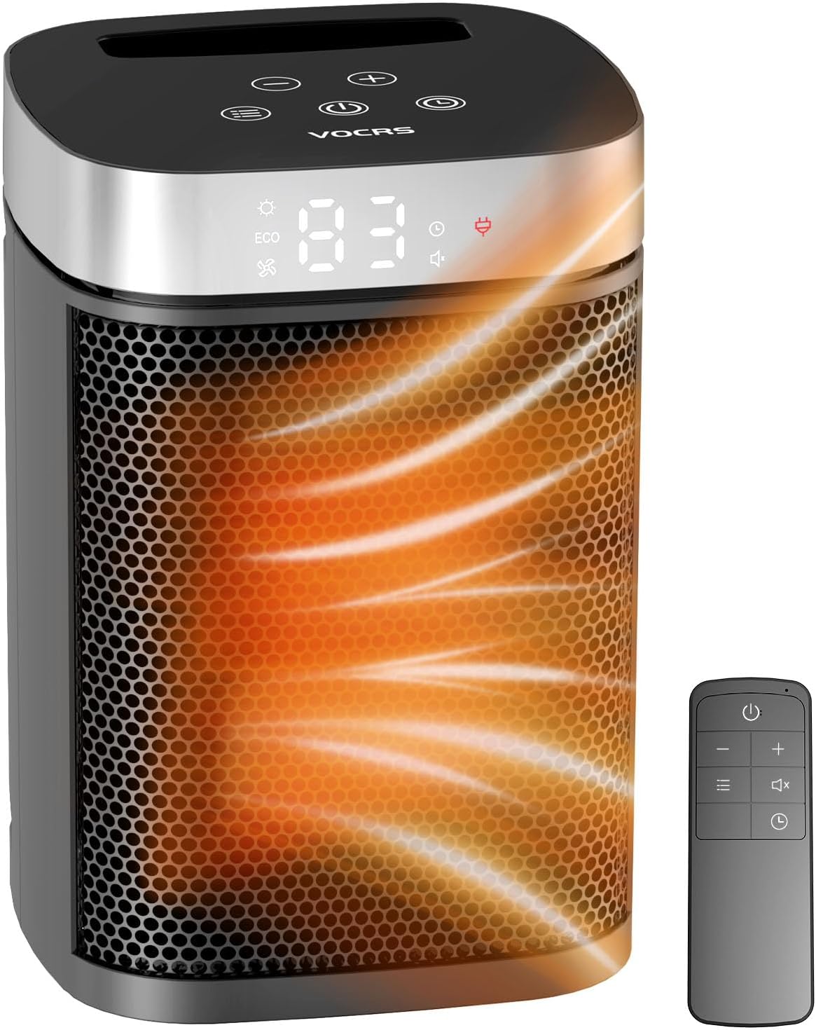 VOCRS 1500W PTC Electric Space Heater with Remote Control and 12H Timer